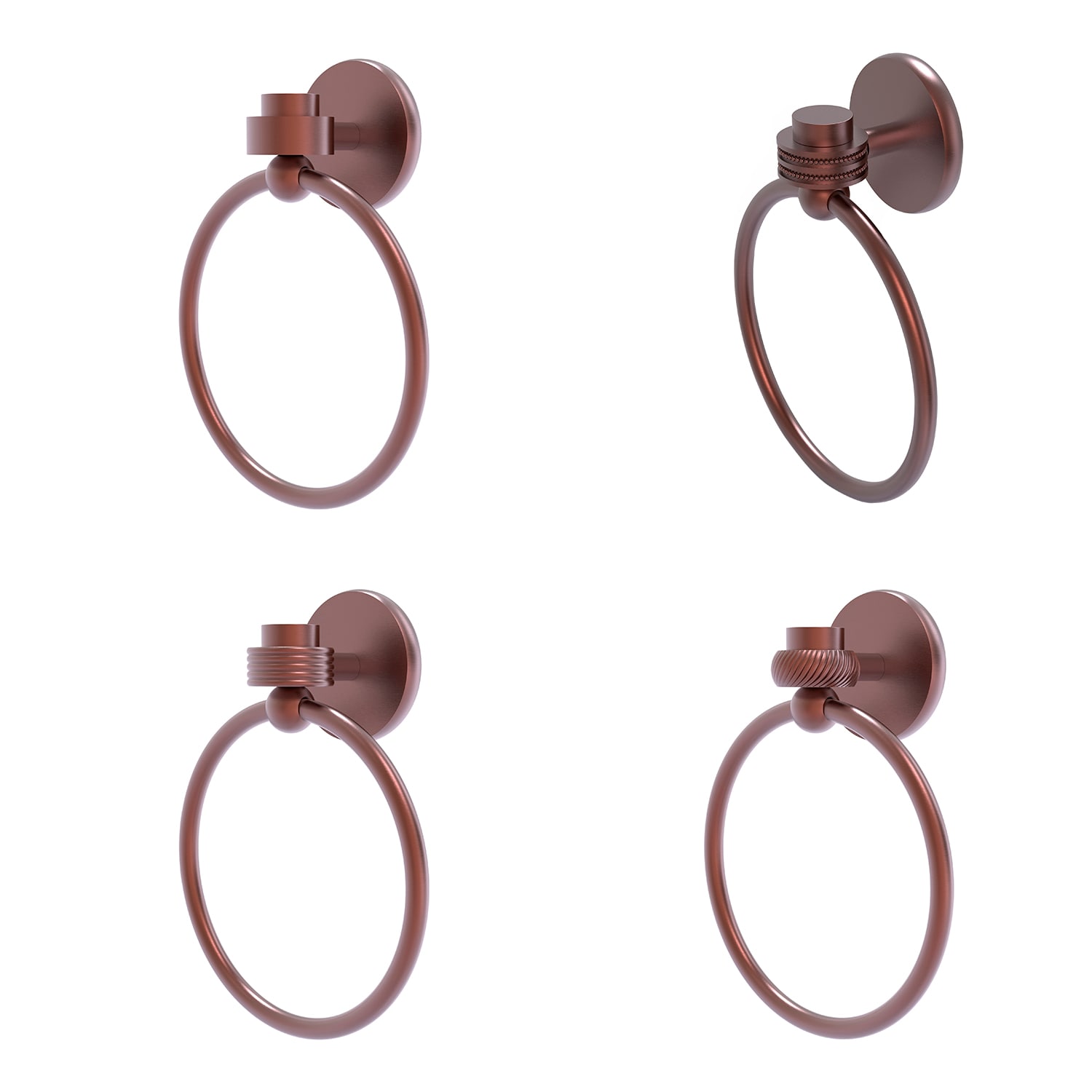 Aro de toalla de pared de cobre antiguo Allied Brass Satellite Orbit One