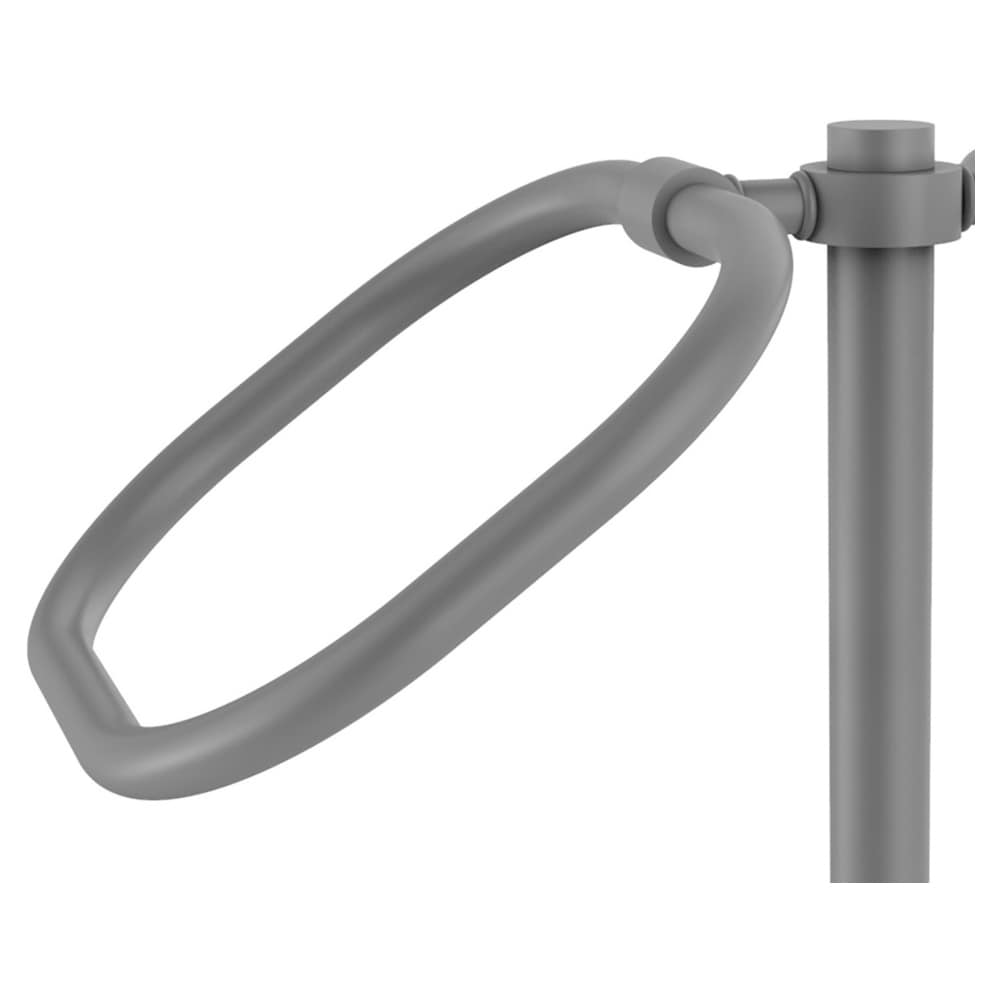 Anillo Doble de Toallas para Encimera de Pie en Gris Mate de latón aliado TB-20-GYM