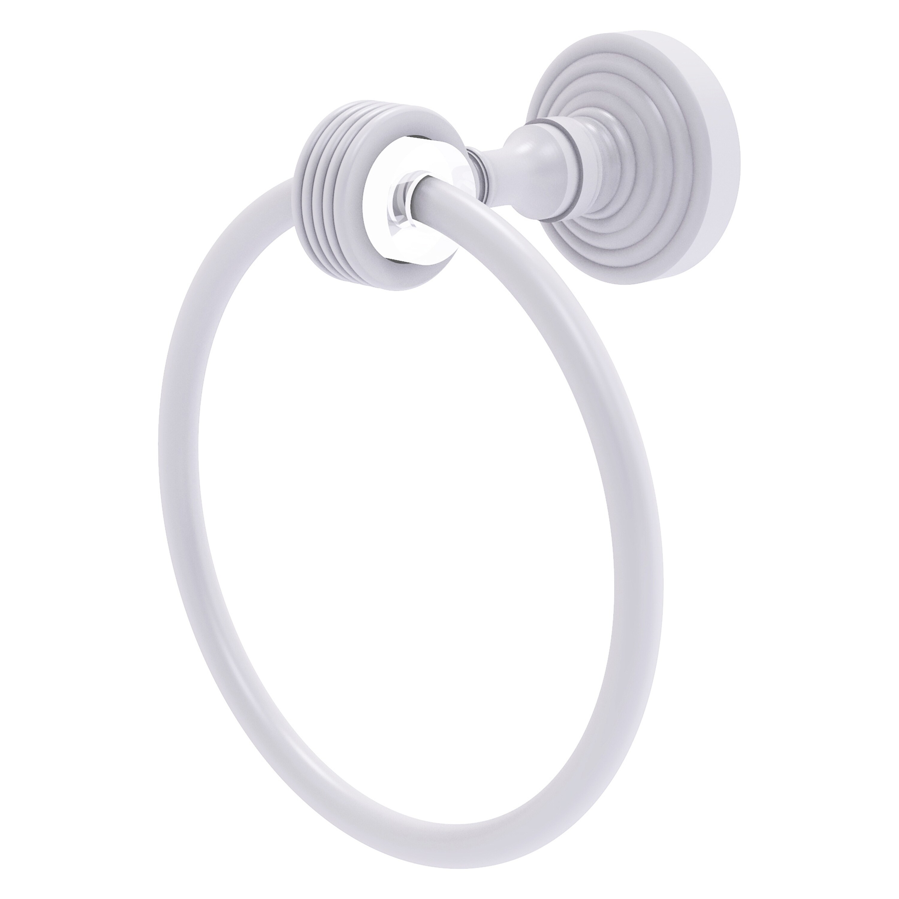 Argolla de toalla individual de montaje en pared en blanco mate de Allied Brass Pacific Grove