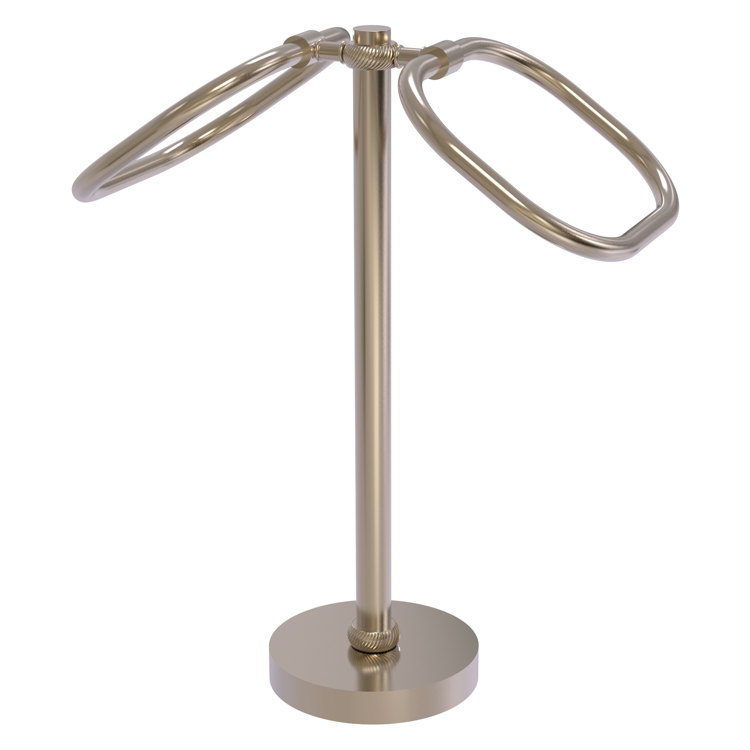 Argolla doble de toalla de pie antigua en peltre para mostrador Allied Brass TB-20T-PEW