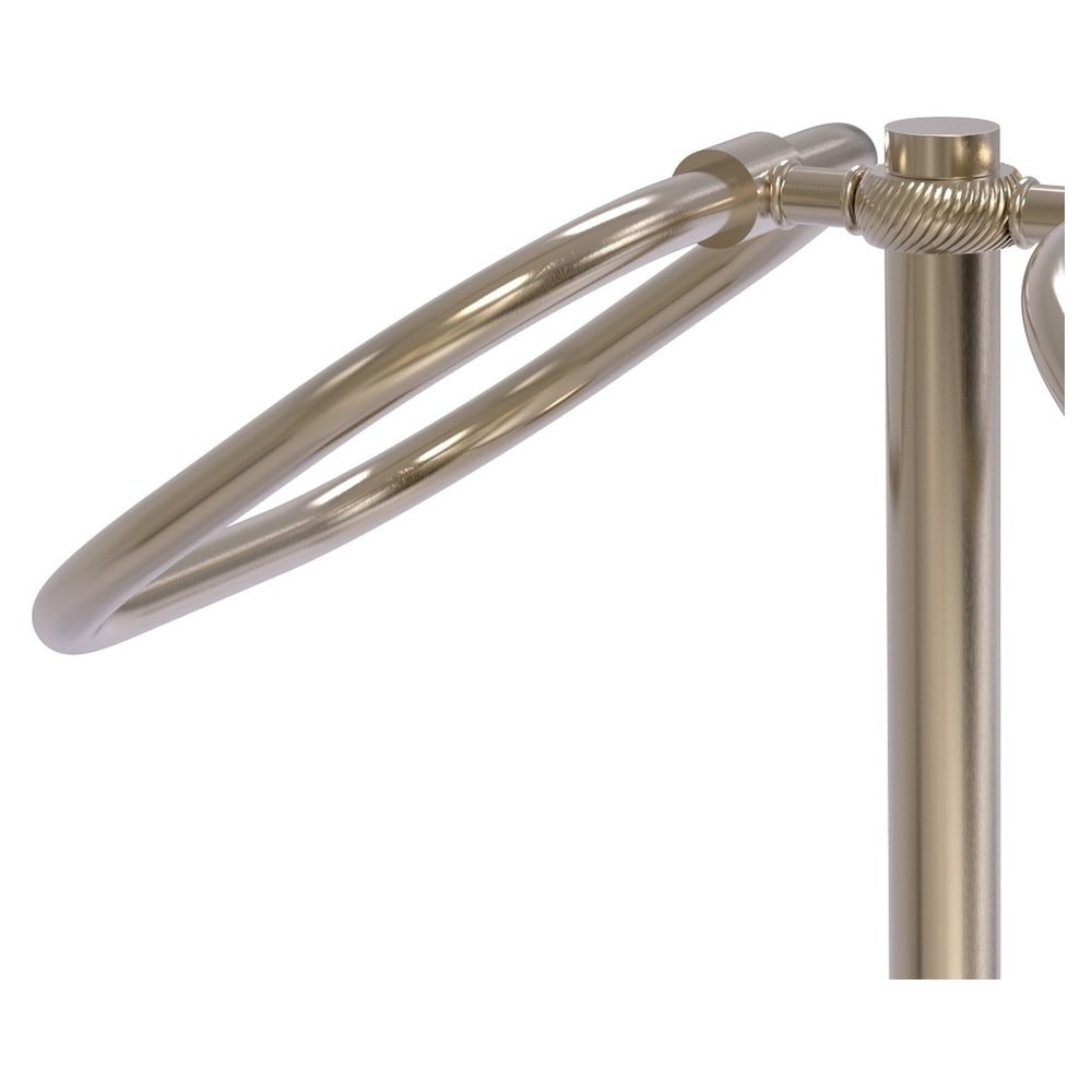 Argolla doble de toalla de pie antigua en peltre para mostrador Allied Brass TB-20T-PEW