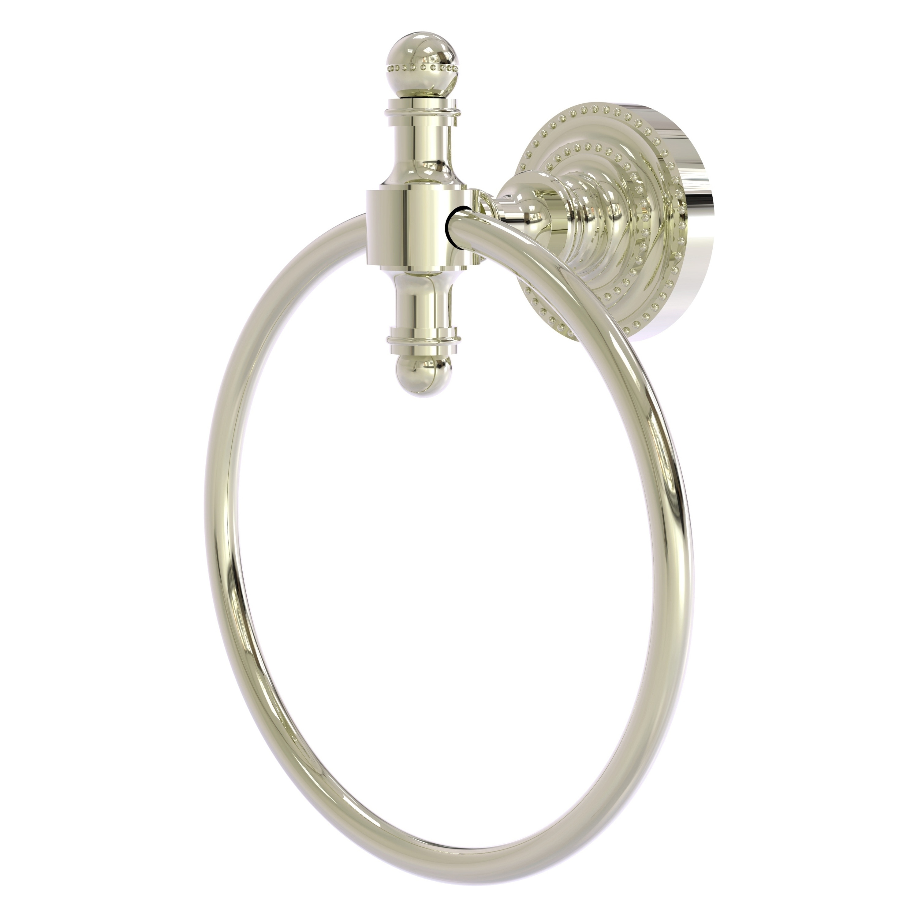 Anillo de Toalla de Pared Retro Dot en Níquel Pulido - Montaje Sencillo