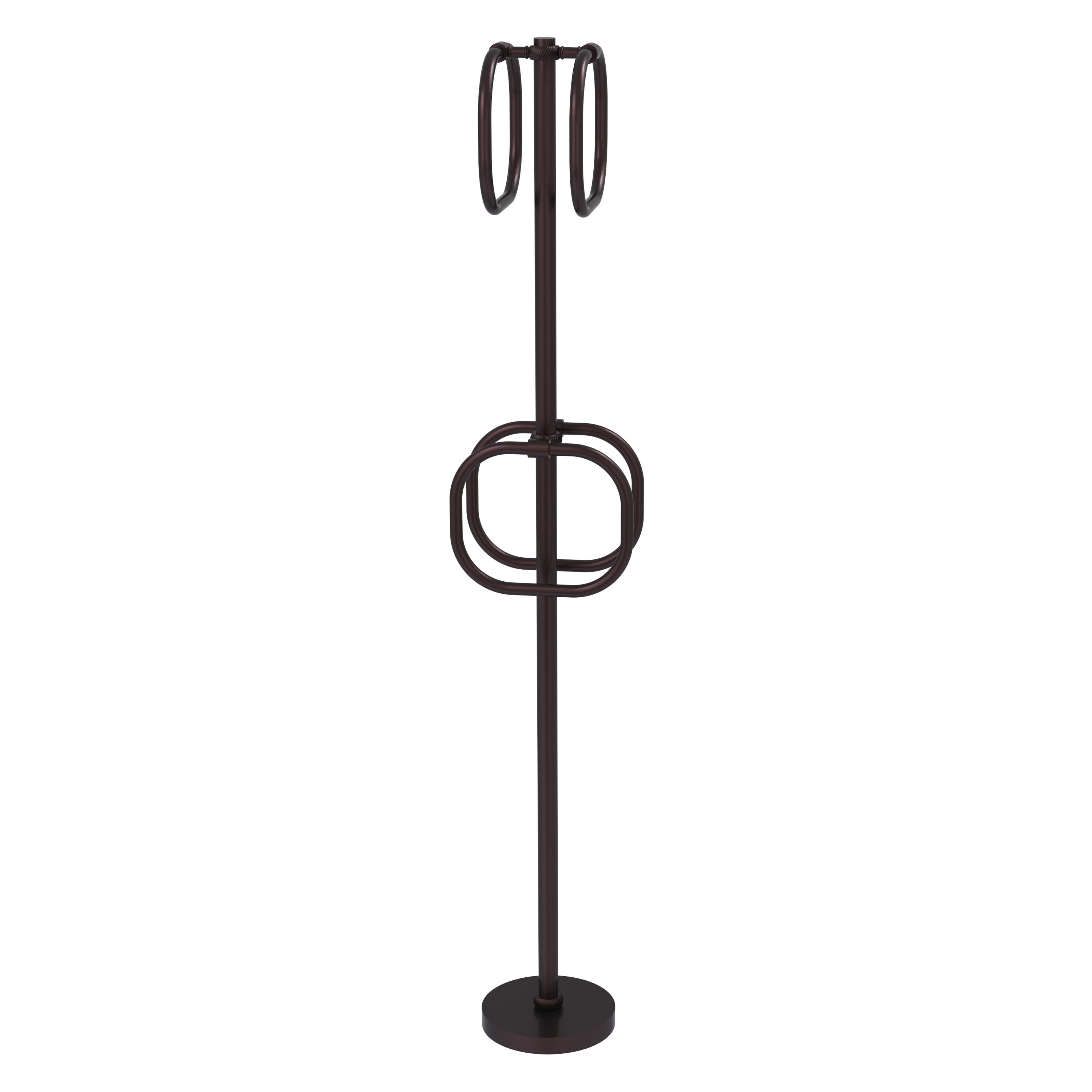 Aro para toalla individual de pie en bronce antiguo Allied Brass TS-40T-ABZ