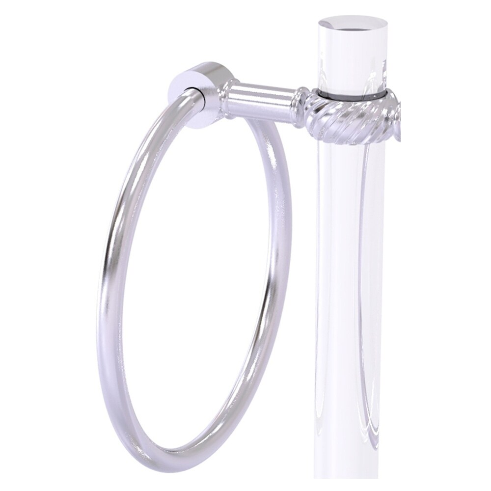 Anillo de Toalla Individual de Pie con Acabado Satinado Cromado para Mostrador Clearview de Allied Brass