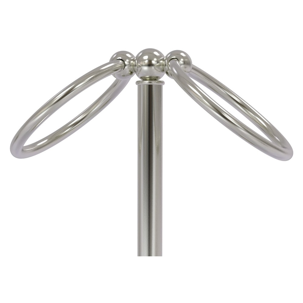 Anillo Doble de Toallas de Pie en Níquel Satinado para Encimera Allied Brass Bolero BL-53-SN