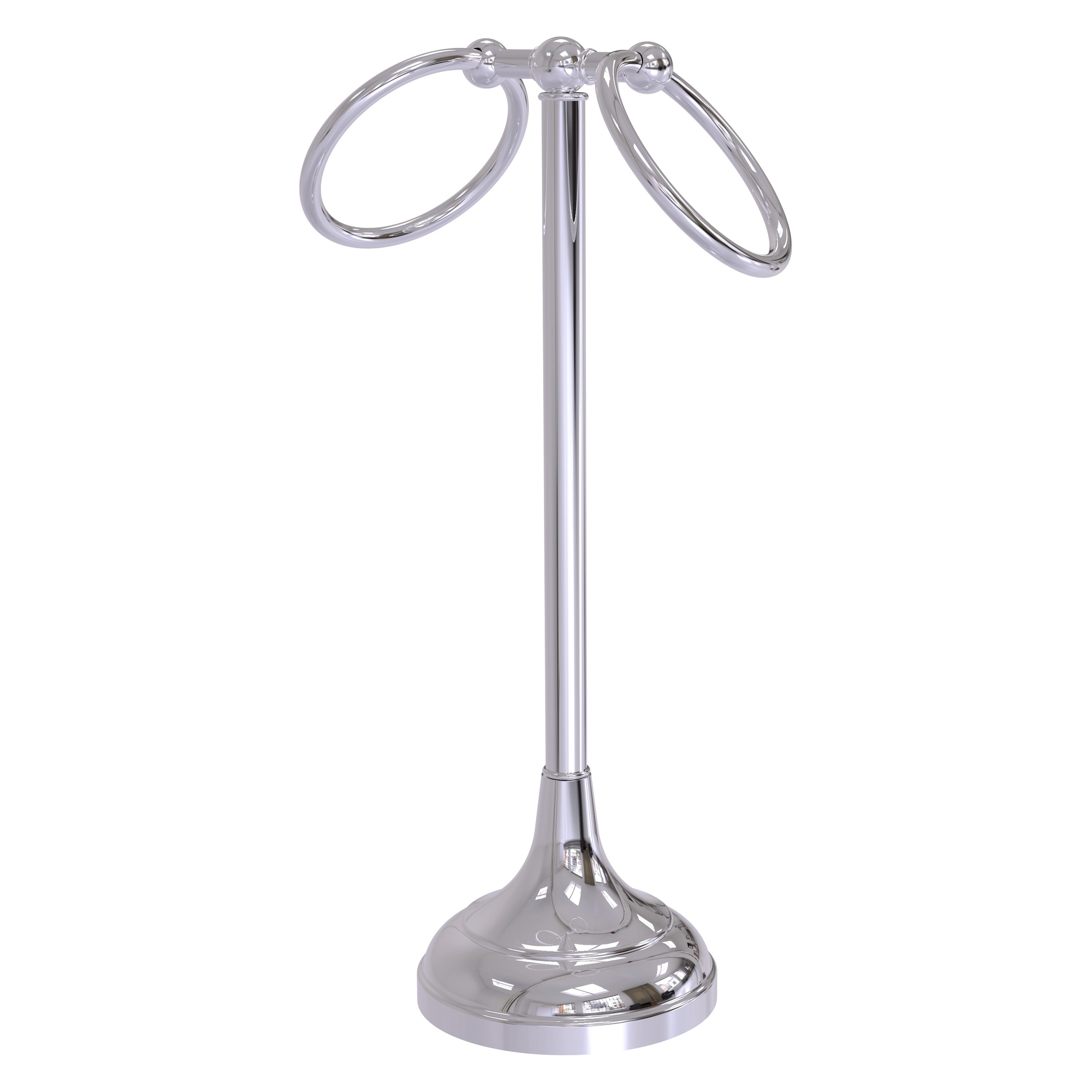 Argolla doble para toallas tipo pedestal de cromo pulido Tribecca de Allied Brass