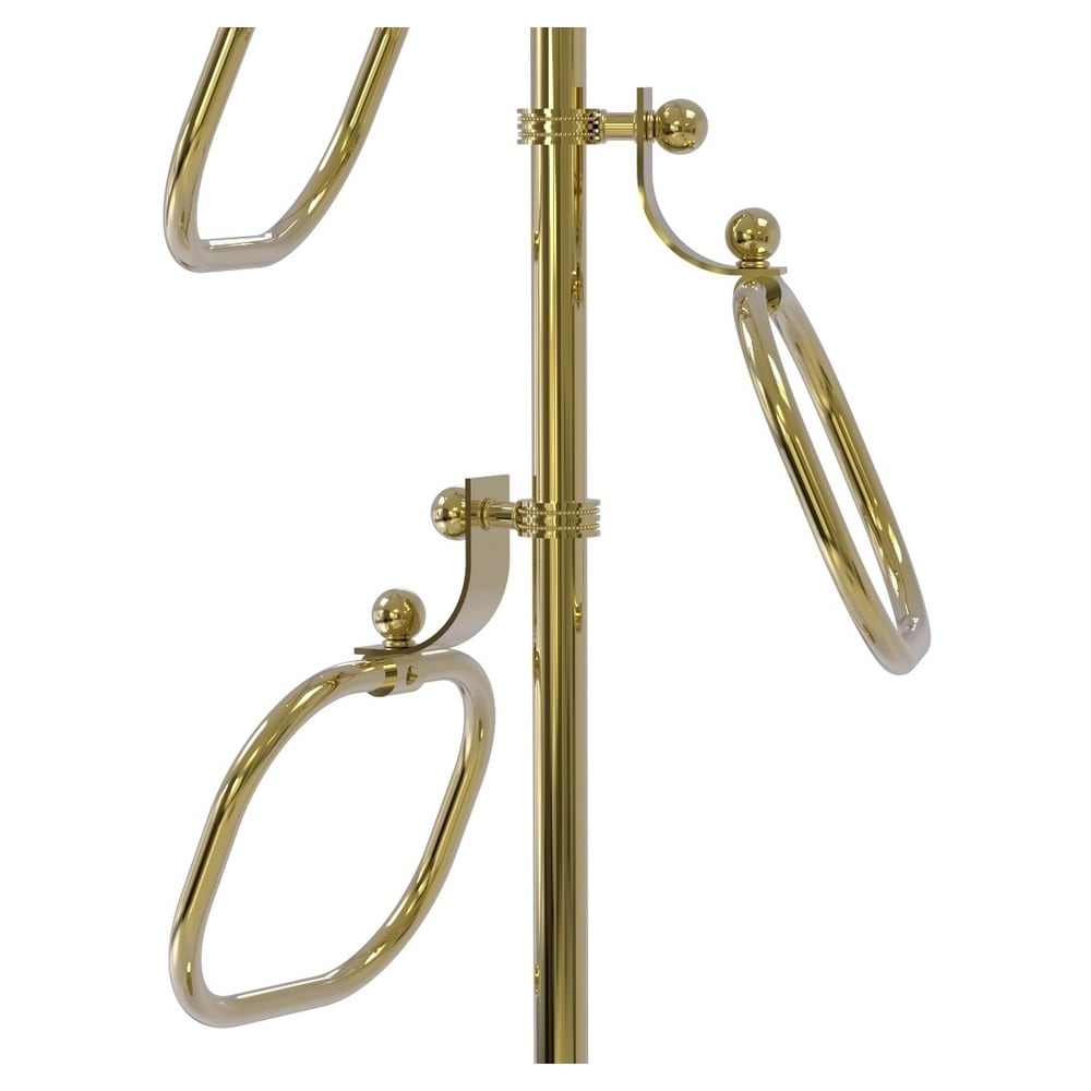 Aro para toalla individual de pie sin lacar en latón de Allied Brass TS-83D-UNL
