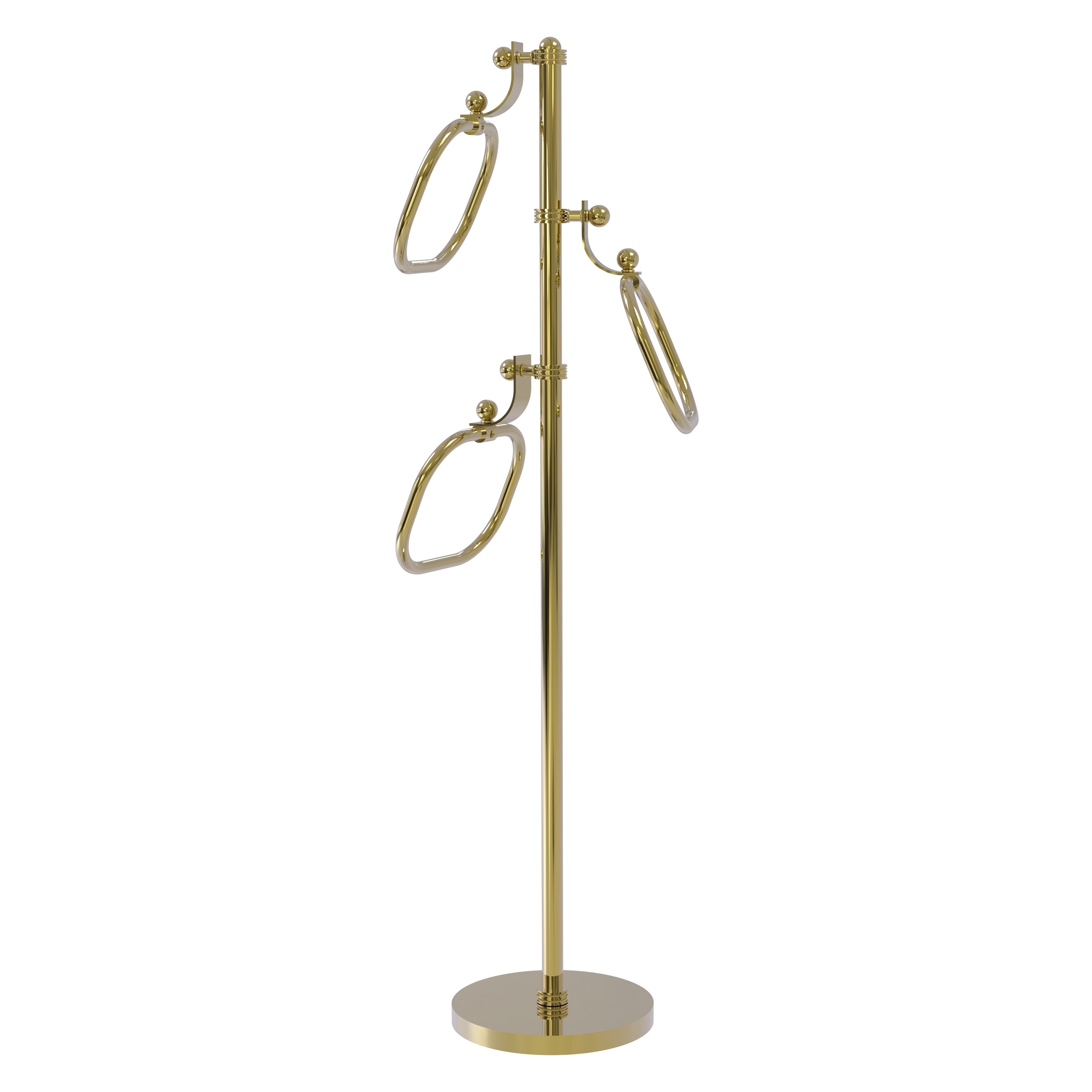 Aro para toalla individual de pie sin lacar en latón de Allied Brass TS-83D-UNL