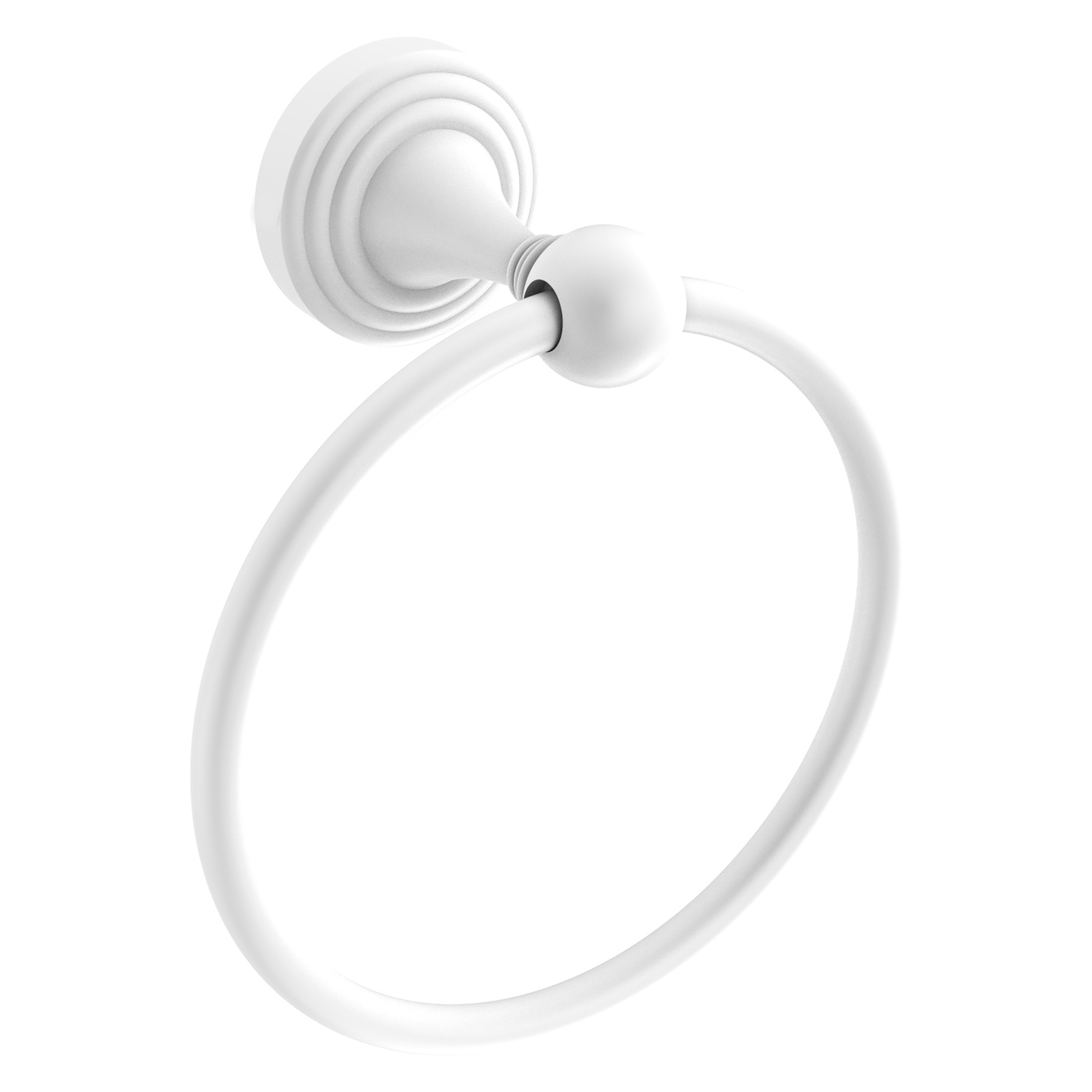 Aliado de Bronce Sag Harbor Anillo de Toalla Individual Montado en Pared Blanco Mate SG-16-WHM