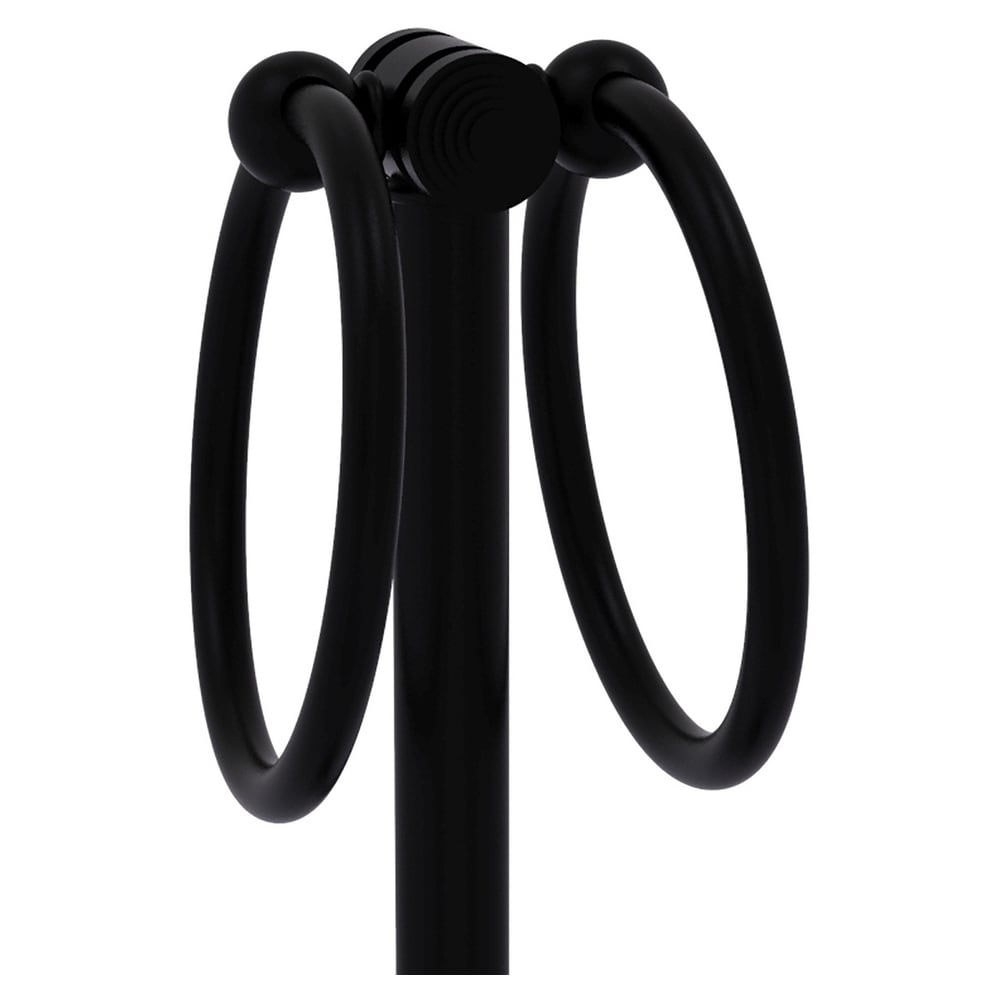 Soporte doble para toallas de pie en negro mate de Allied Brass Southbeach