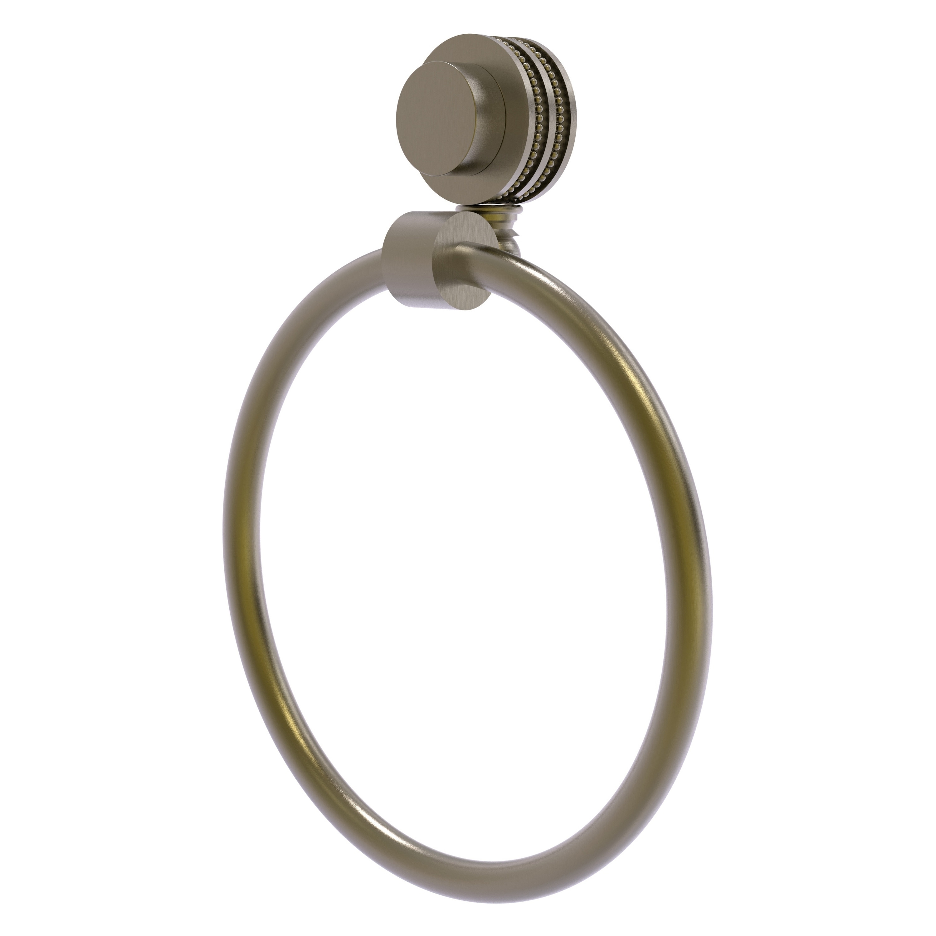 Aro de toalla individual montado en la pared de latón antiguo Allied Brass Venus 416D-ABR.