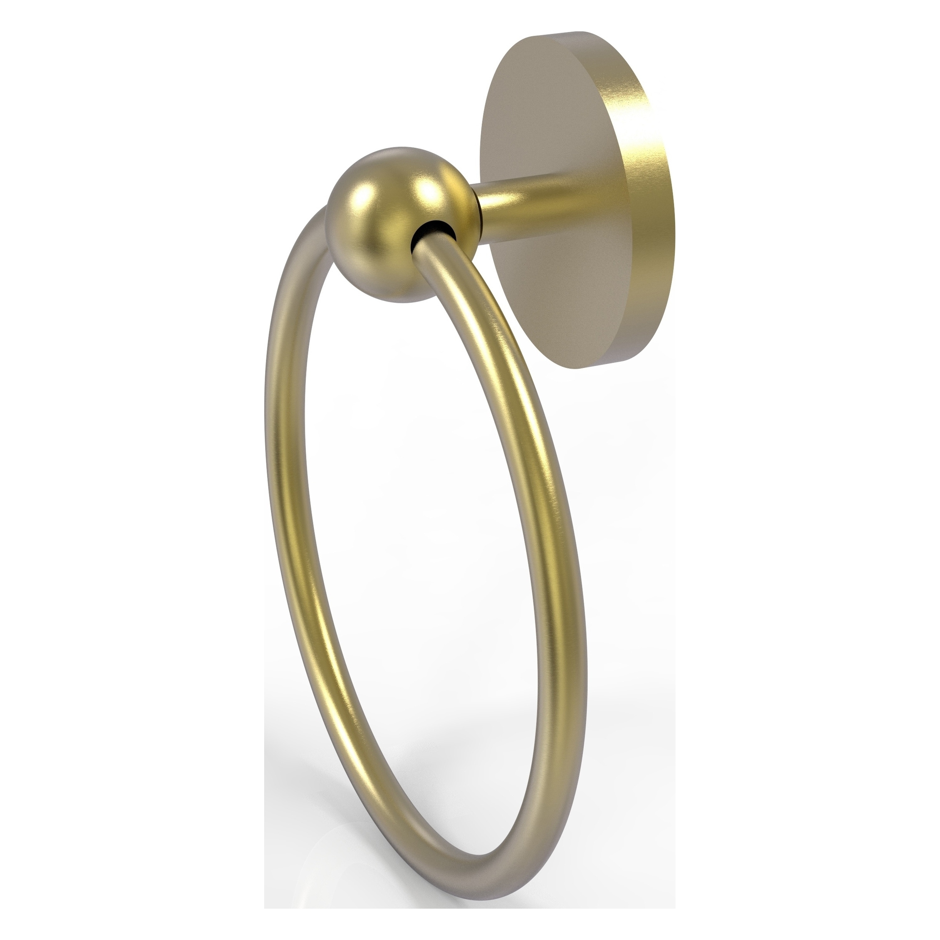 Aro de toalla individual montado en la pared en latón satinado Allied Brass Prestige Skyline