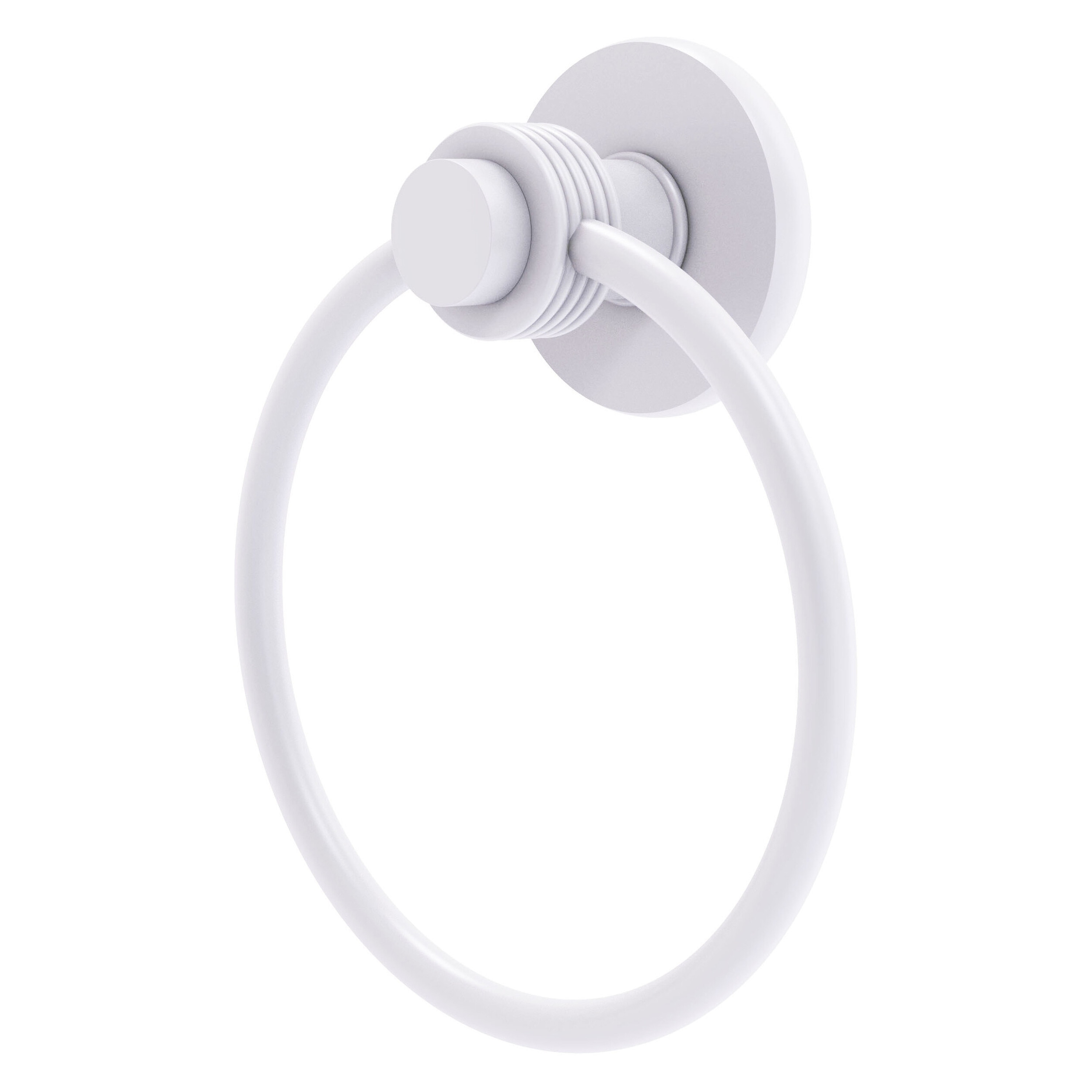 Aro de toalla sencillo de montaje en pared color blanco mate Mercurio de Brass Aliado