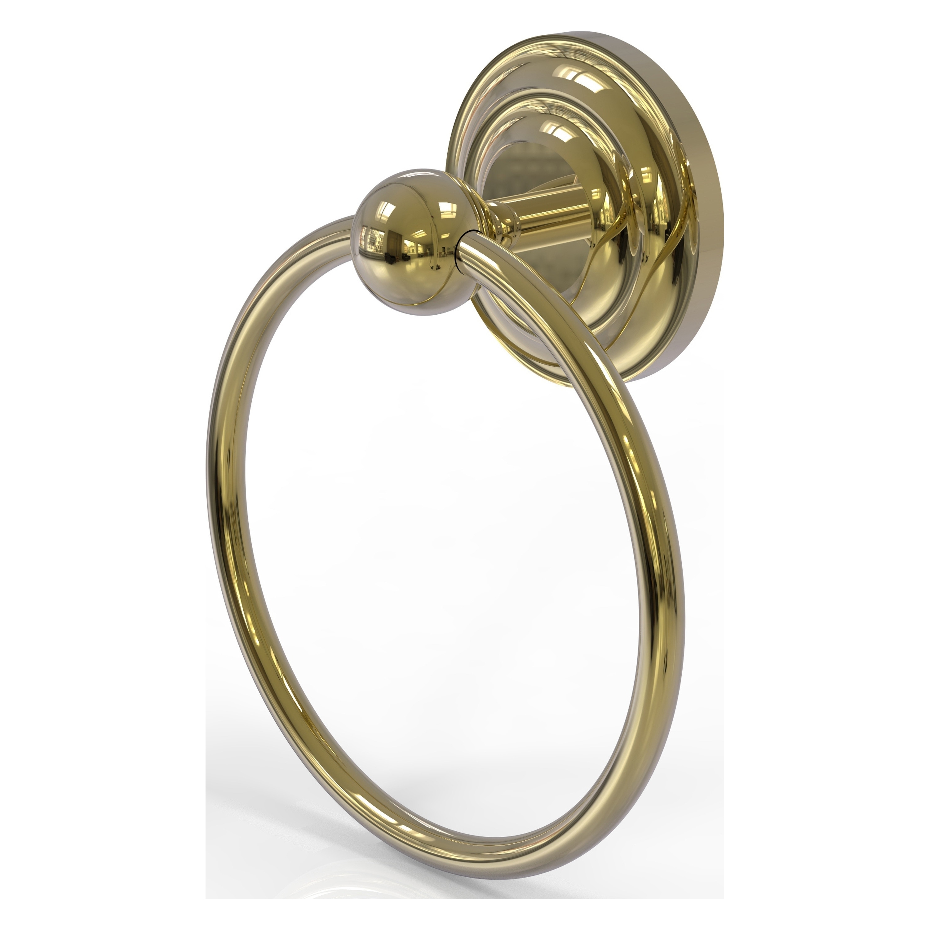 Soporte de Toalla de Pared Simple en Latón Sin Lacar Prestige Que New de Allied Brass - PQN-16-UNL