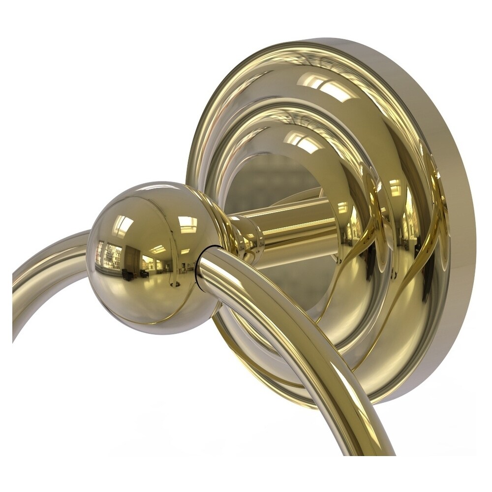 Soporte de Toalla de Pared Simple en Latón Sin Lacar Prestige Que New de Allied Brass - PQN-16-UNL