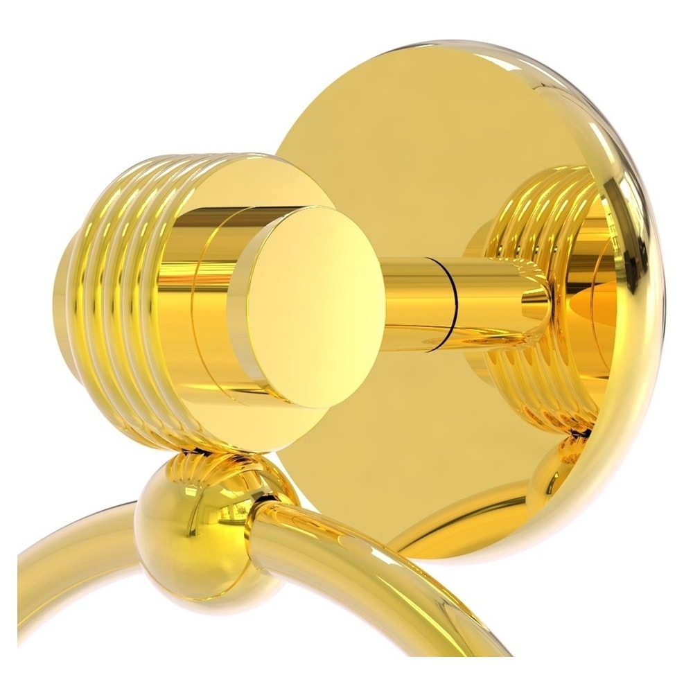 Aro para toalla de montaje en pared de latón pulido Allied Brass Satellite Orbit Two 7216G-PB