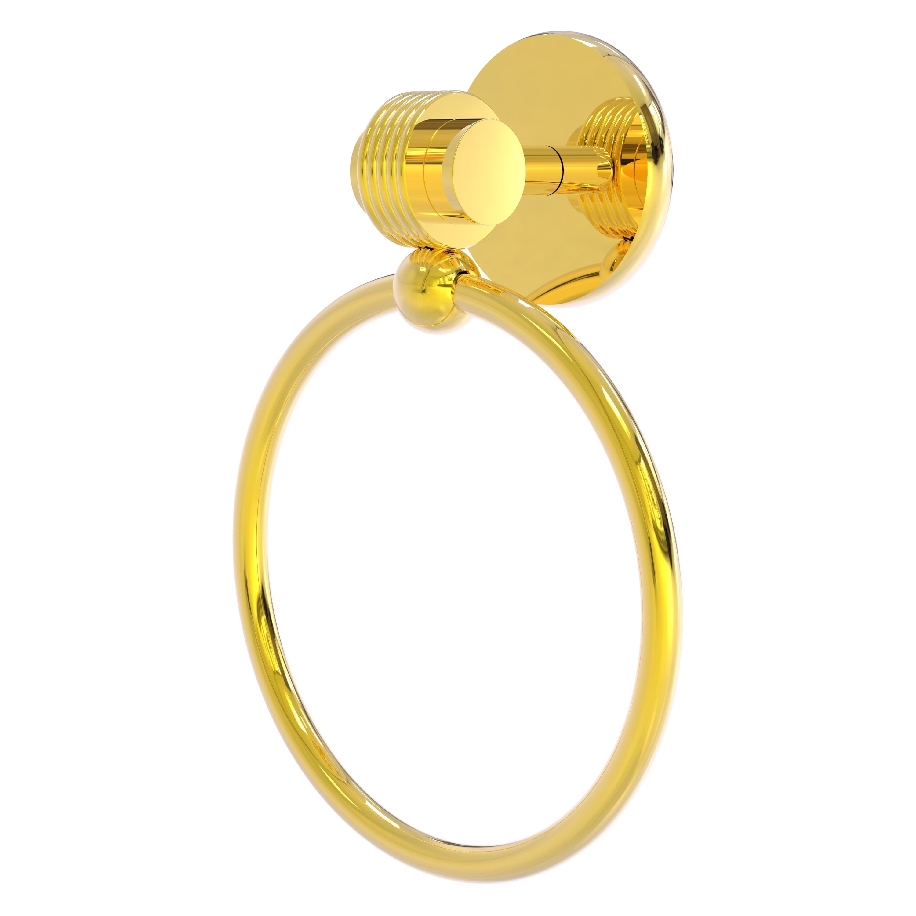 Aro para toalla de montaje en pared de latón pulido Allied Brass Satellite Orbit Two 7216G-PB
