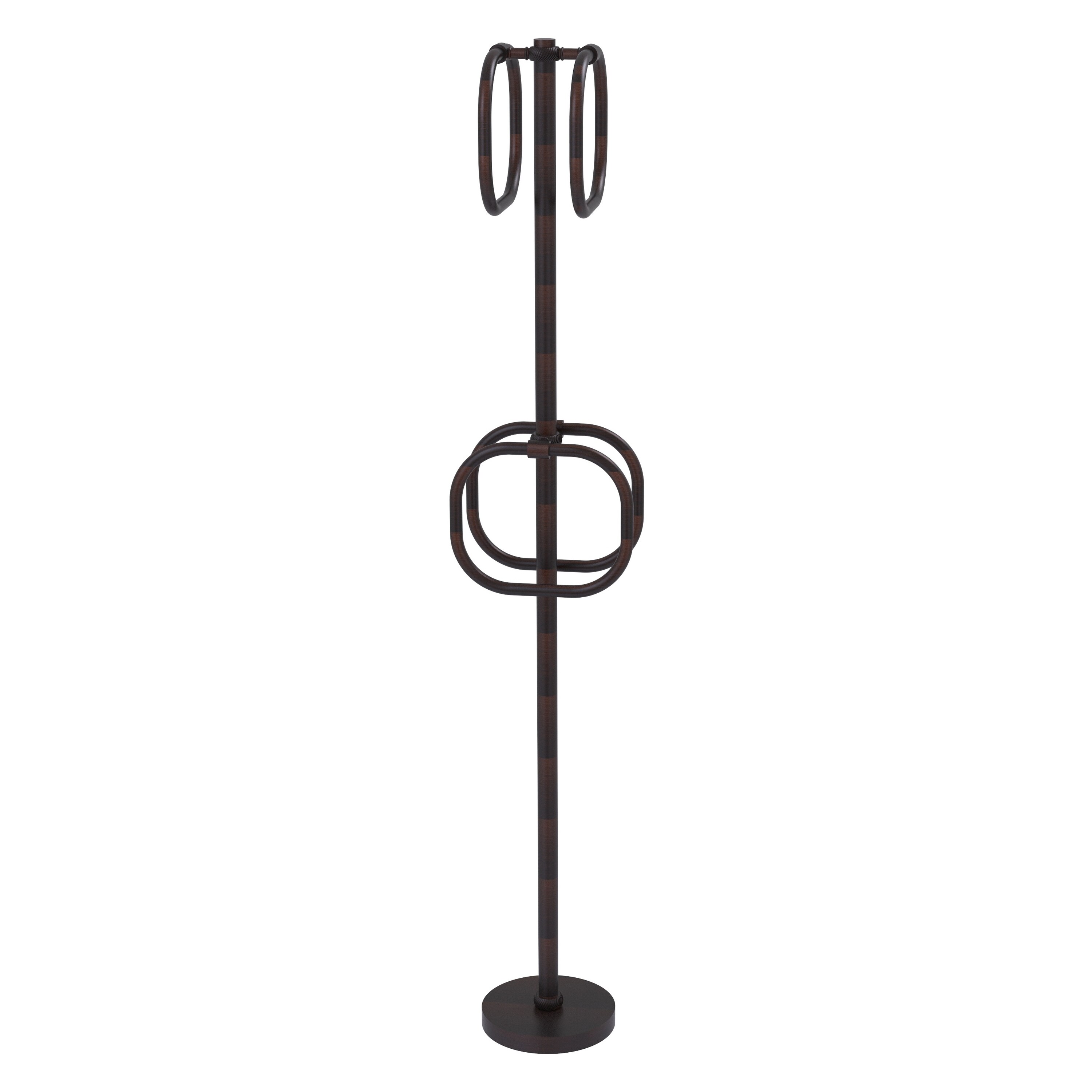 Aro para toalla individual de piso independiente de bronce veneciano, marca Allied Brass