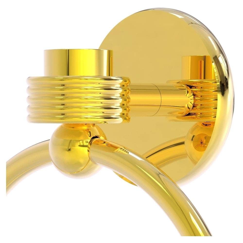 Argolla para toalla individual montaje en pared de latón pulido marca Allied Brass Satellite Orbit One 7116G-PB