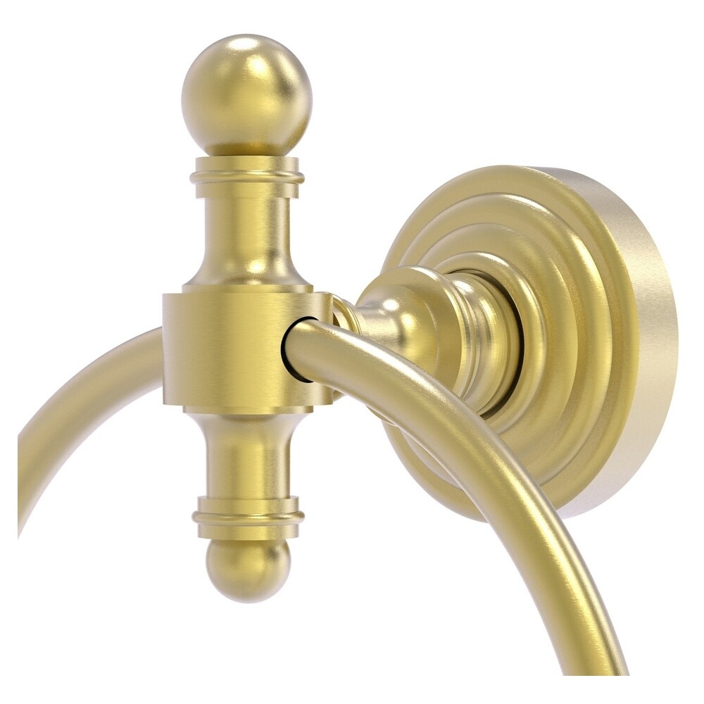 Soporte para Toalla de Baño de una Pieza en Latón Satinado de Onda Retro de Allied Brass