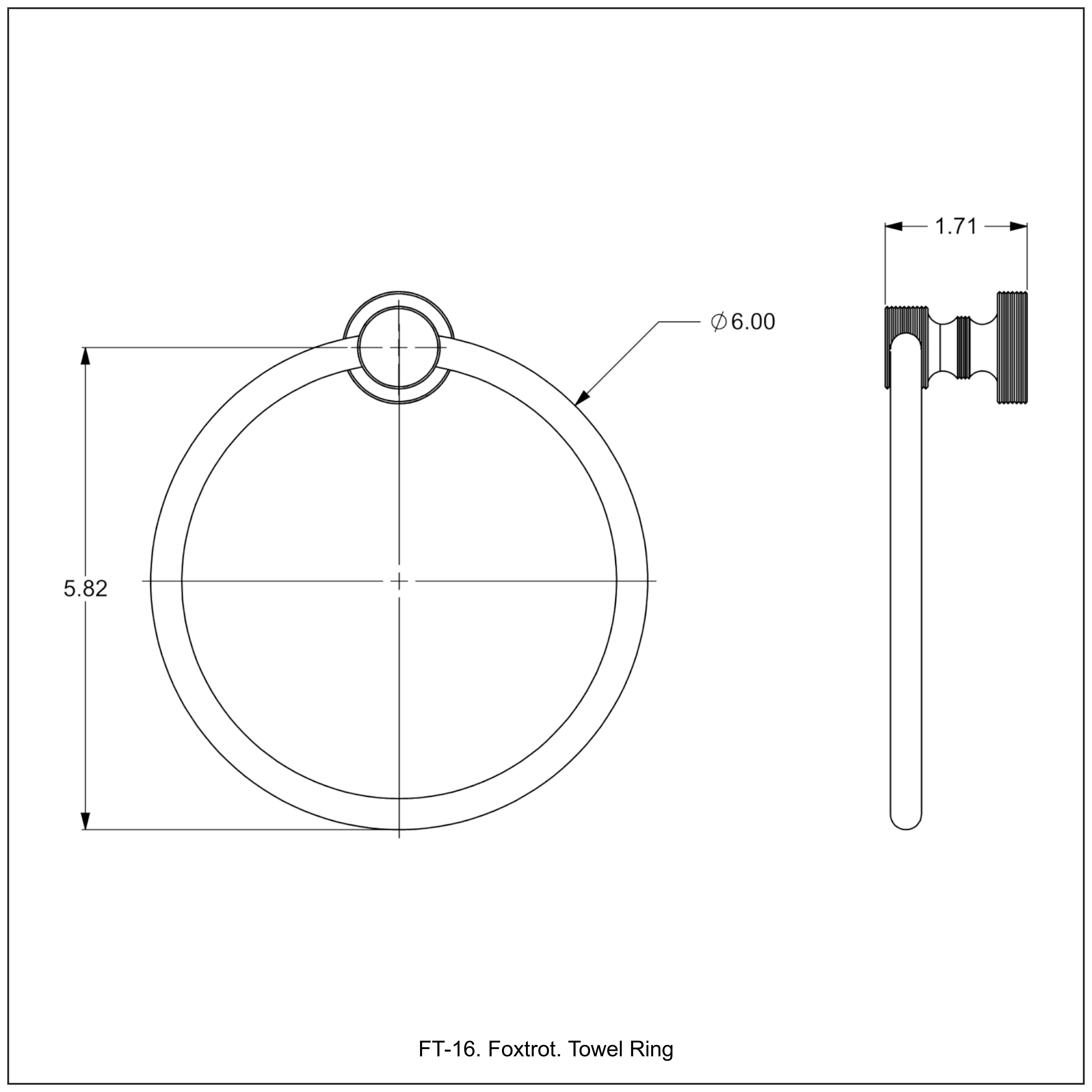 Aro de Toalla para Montar en Pared en Níquel Satinado Foxtrot de Allied Brass FT-16-SN