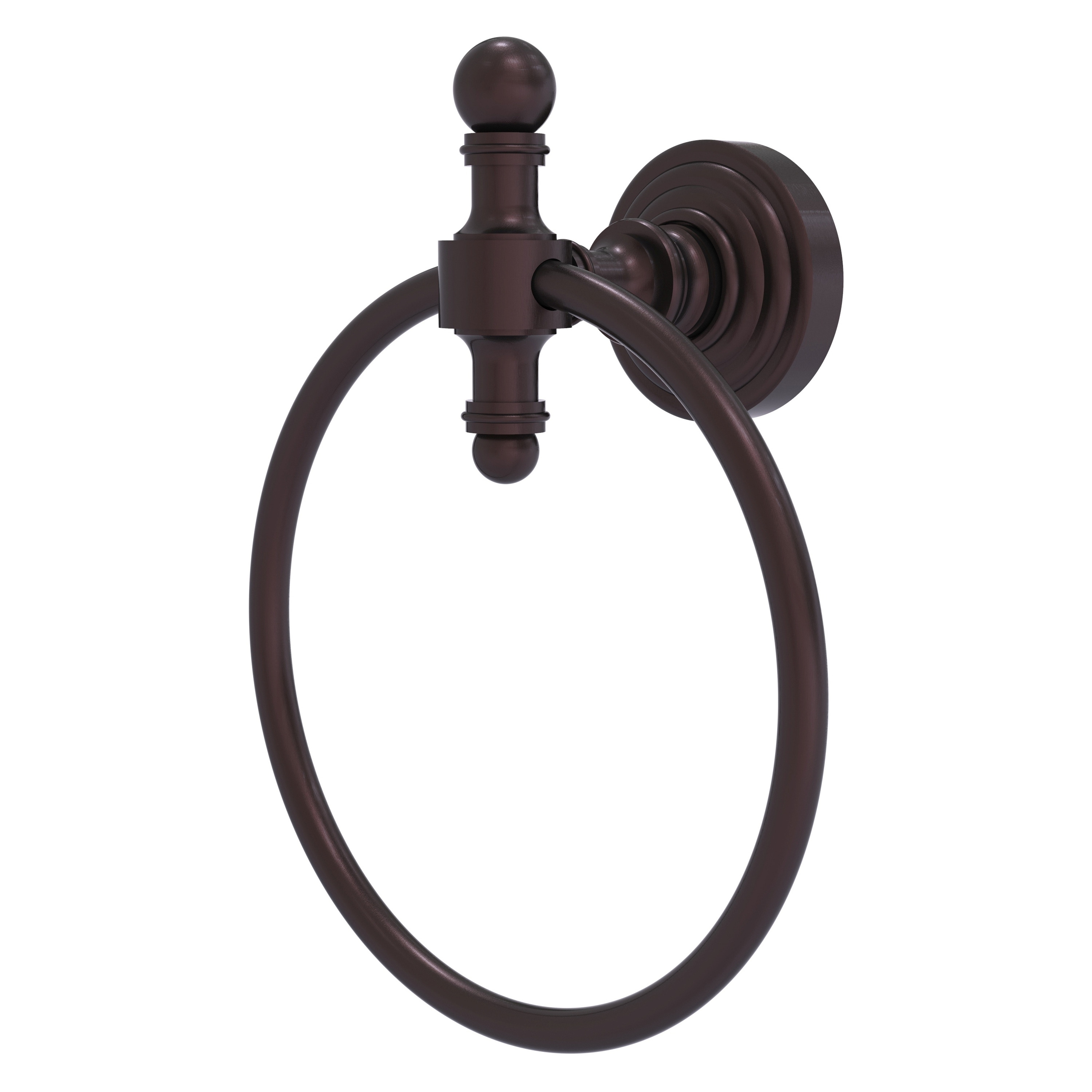 Anillo de Toalla Individual de Montaje en Pared en Bronce Antiguo estilo Retro Wave de Allied Brass RW-16-ABZ