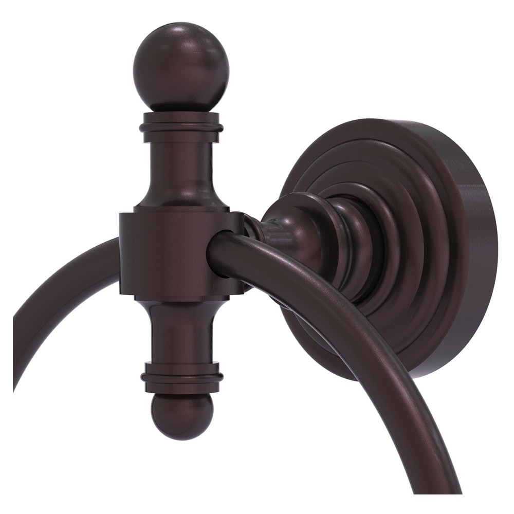 Anillo de Toalla Individual de Montaje en Pared en Bronce Antiguo estilo Retro Wave de Allied Brass RW-16-ABZ