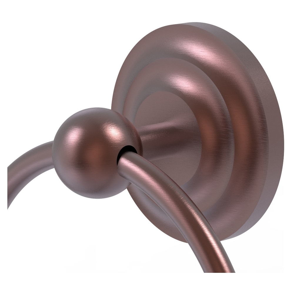 Argolla de toalla individual para montaje en pared de cobre antiguo Prestige Que New de Allied Brass PQN-16-CA