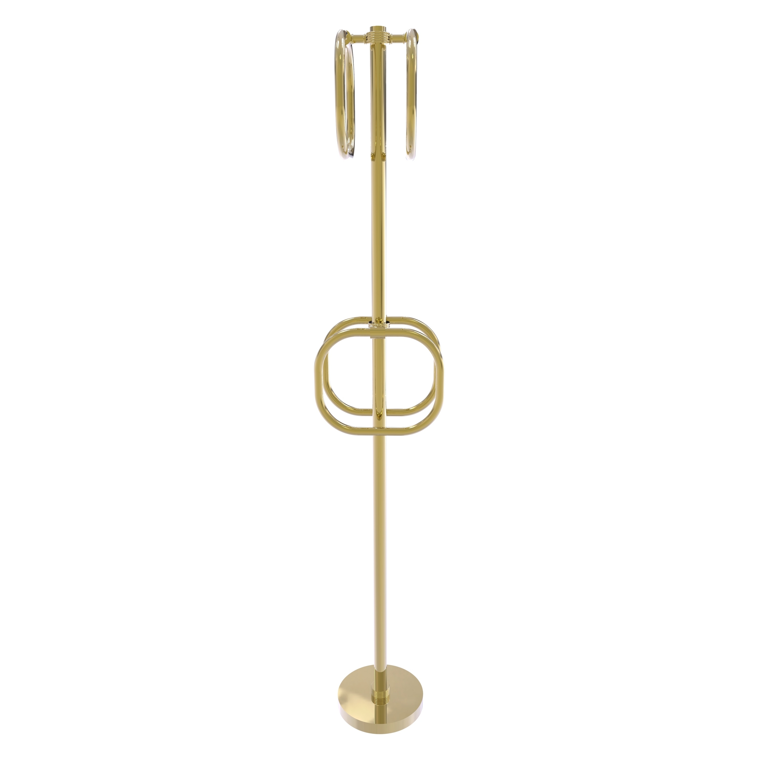 Argolla de Toalla Individual para Piso de Latón Sin Laca Allied Brass TS-40G-UNL
