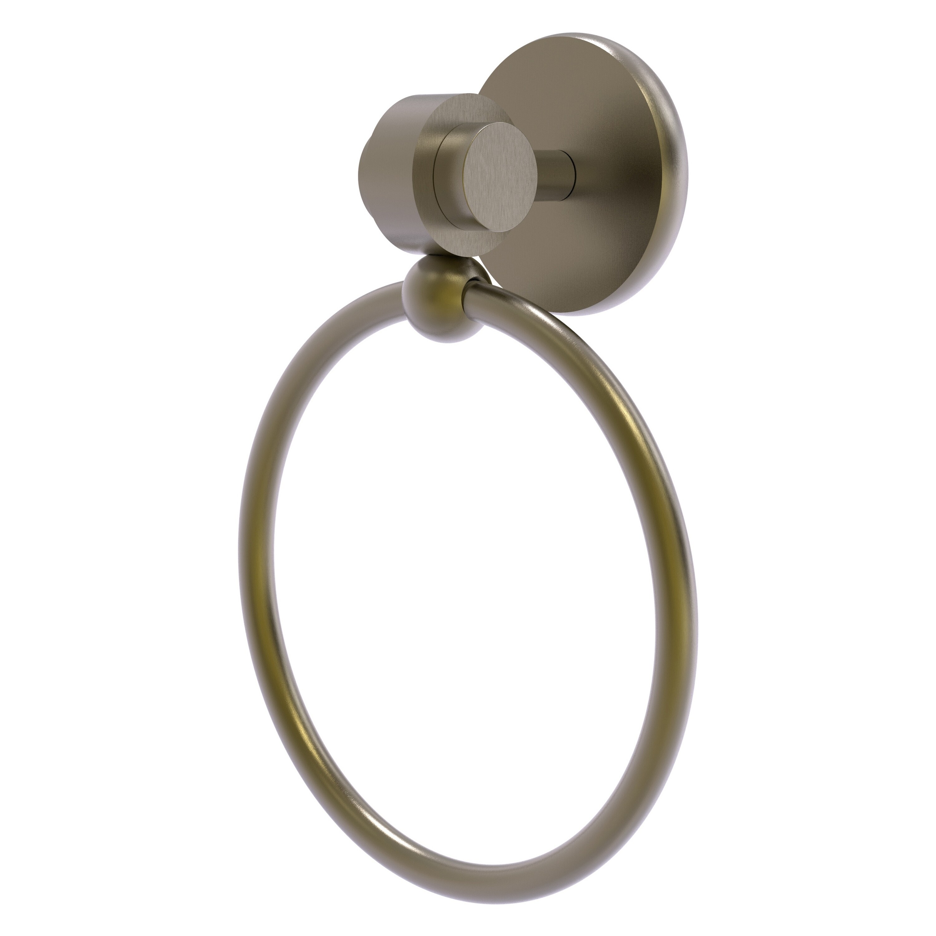 Anillo de toalla individual montado en la pared de latón antiguo Satellite Orbit Two de Allied Brass