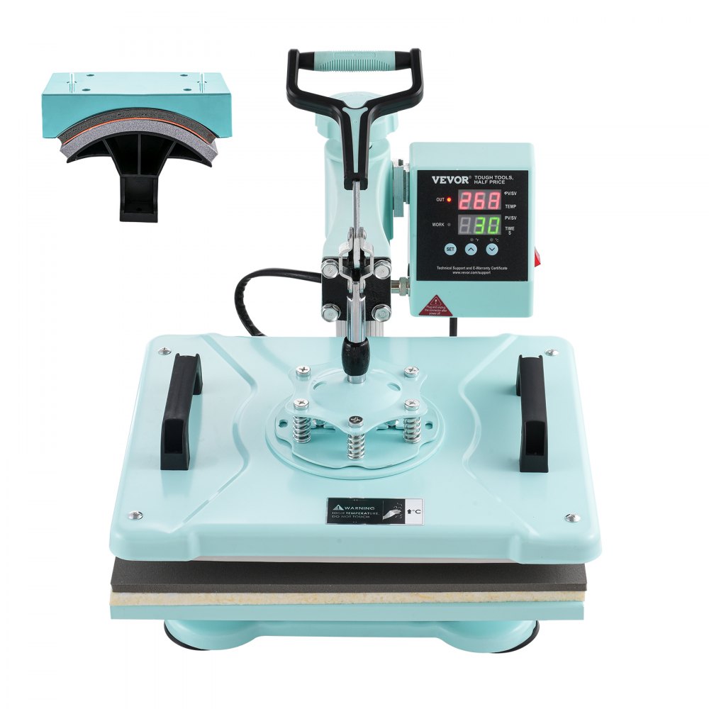 VEVOR Heat Press Machine 12x15 in 2 in 1 Heat Transfer Machine for T-Shirts Hats - YTSTHJB121521N1SZV1