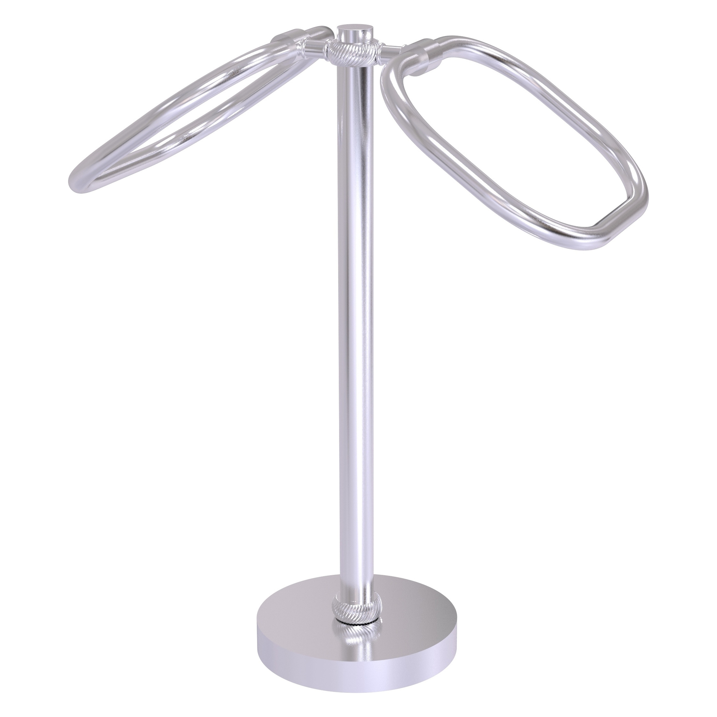 Soporte doble de toallas de pie de cromo satinado Allied Brass TB-20T-SCH