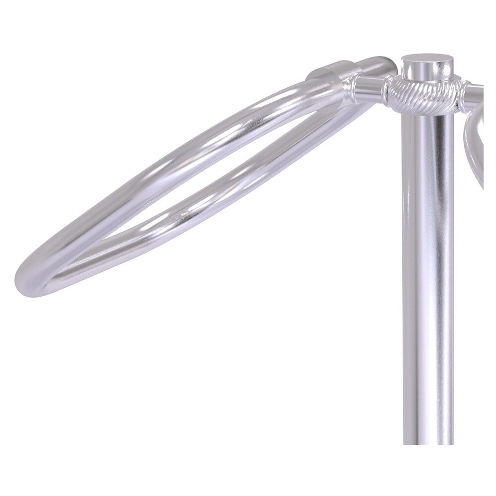 Soporte doble de toallas de pie de cromo satinado Allied Brass TB-20T-SCH