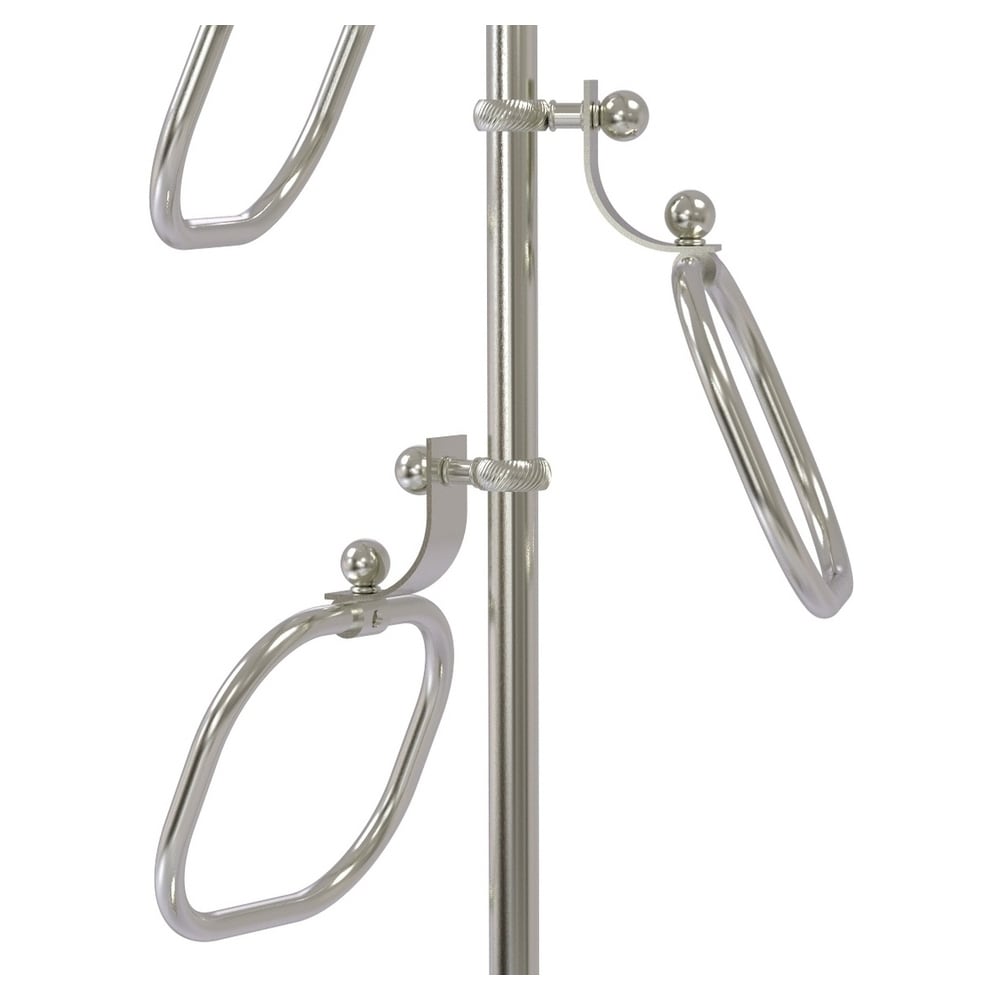 Argolla de Toalla Única de Pie en Níquel Satinado Allied Brass TS-83T-SN