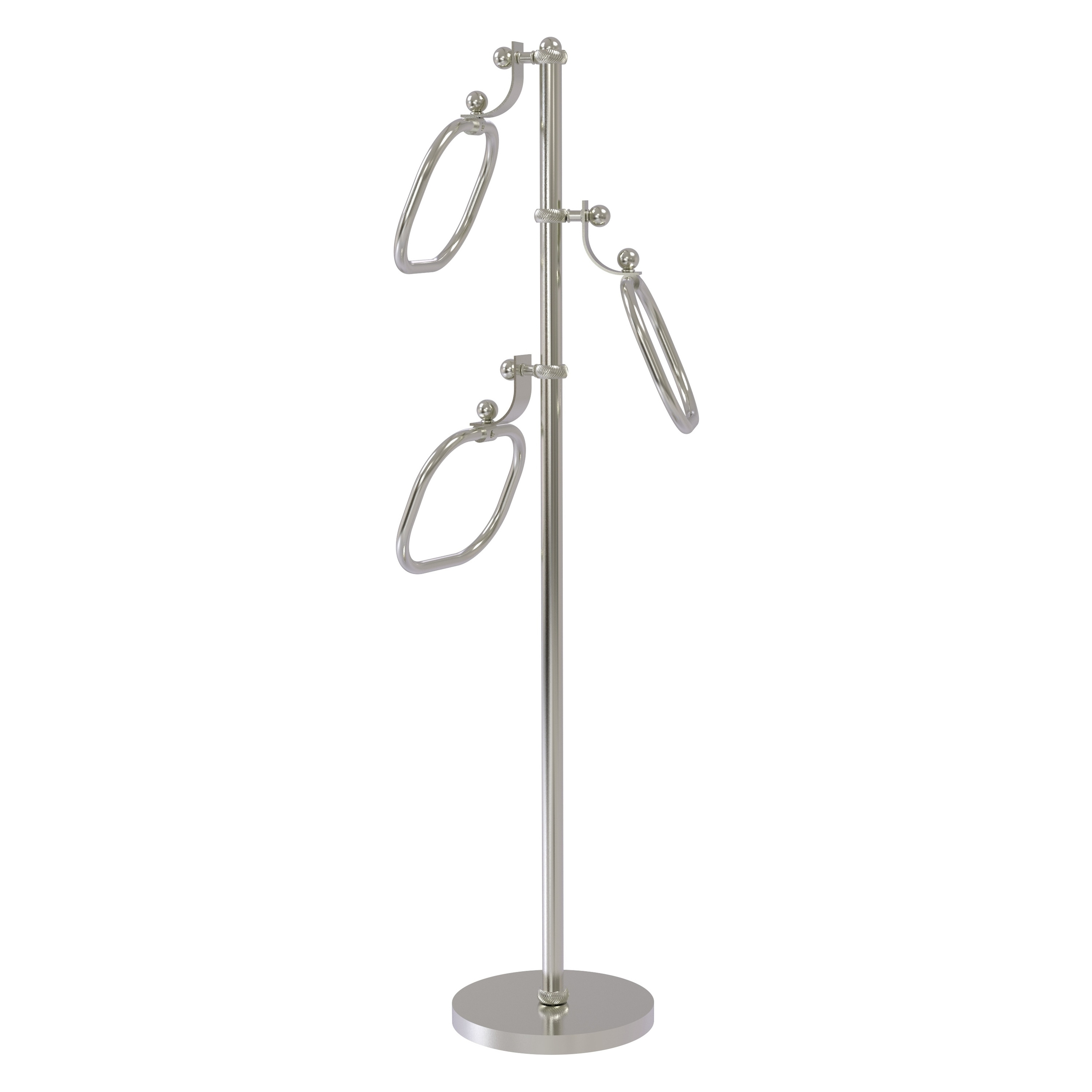 Argolla de Toalla Única de Pie en Níquel Satinado Allied Brass TS-83T-SN