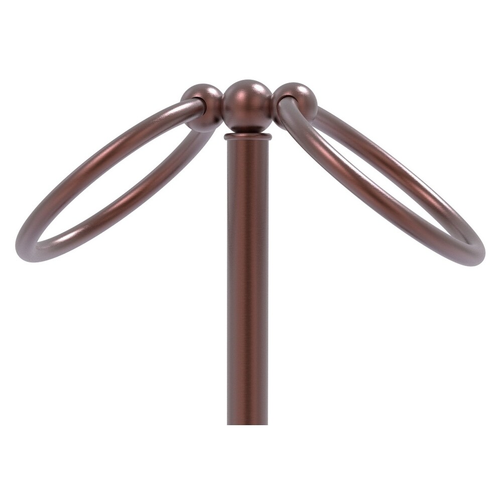 Soporte doble de toallas de cobre antiguo para encimera de la marca Allied Brass Bolero