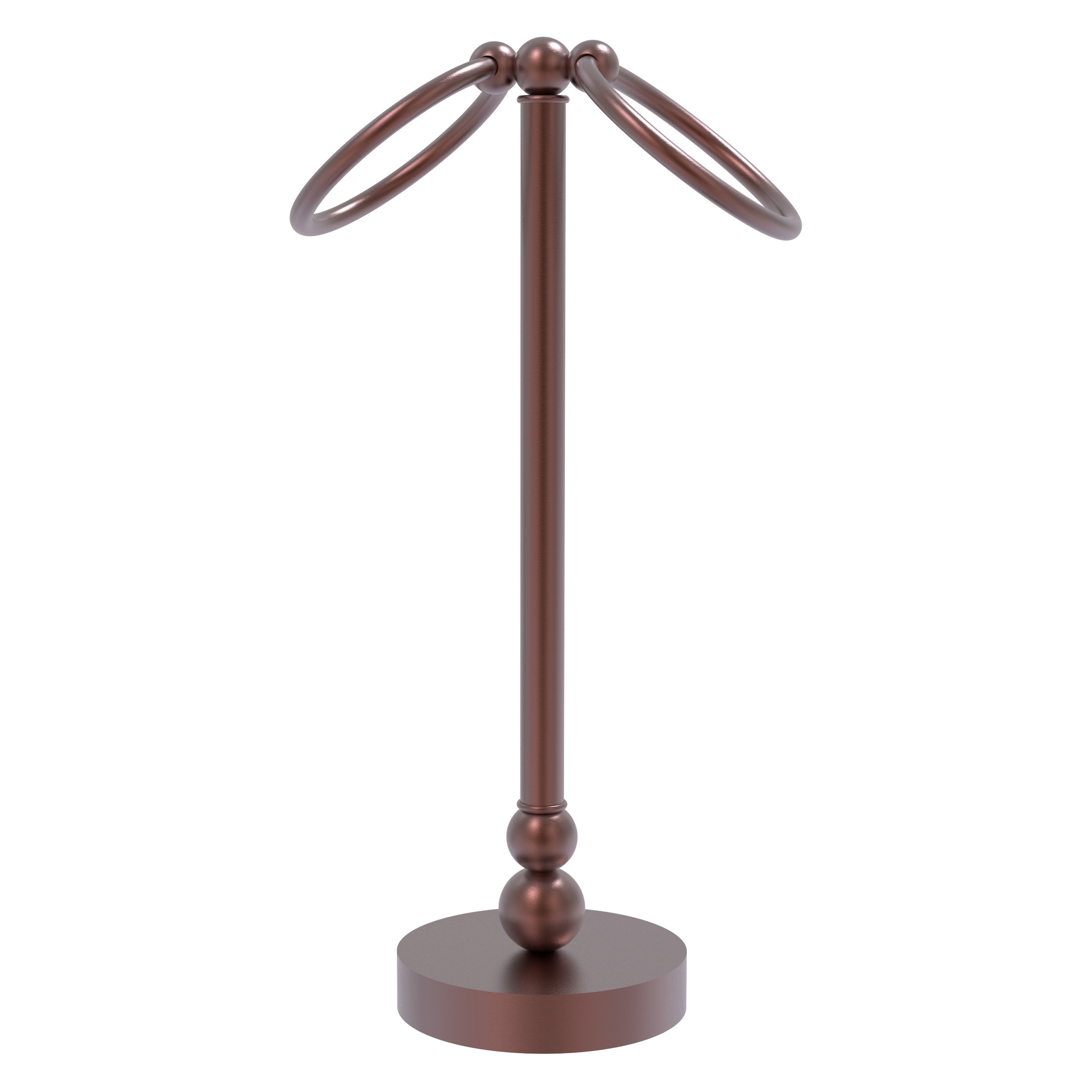 Soporte doble de toallas de cobre antiguo para encimera de la marca Allied Brass Bolero