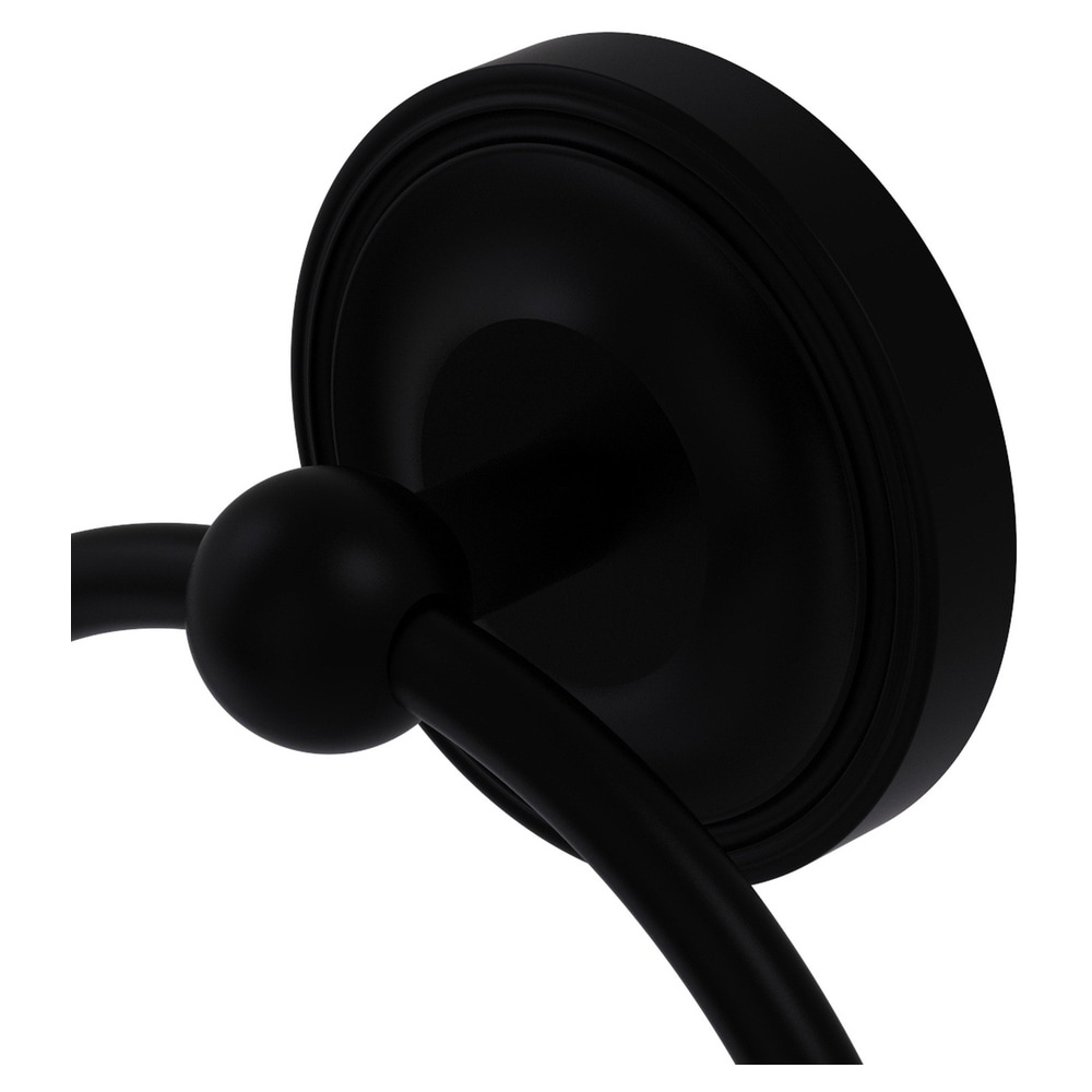 Anillo de Toalla de Pared Negro Mate de Montaje en Pared Raqel.