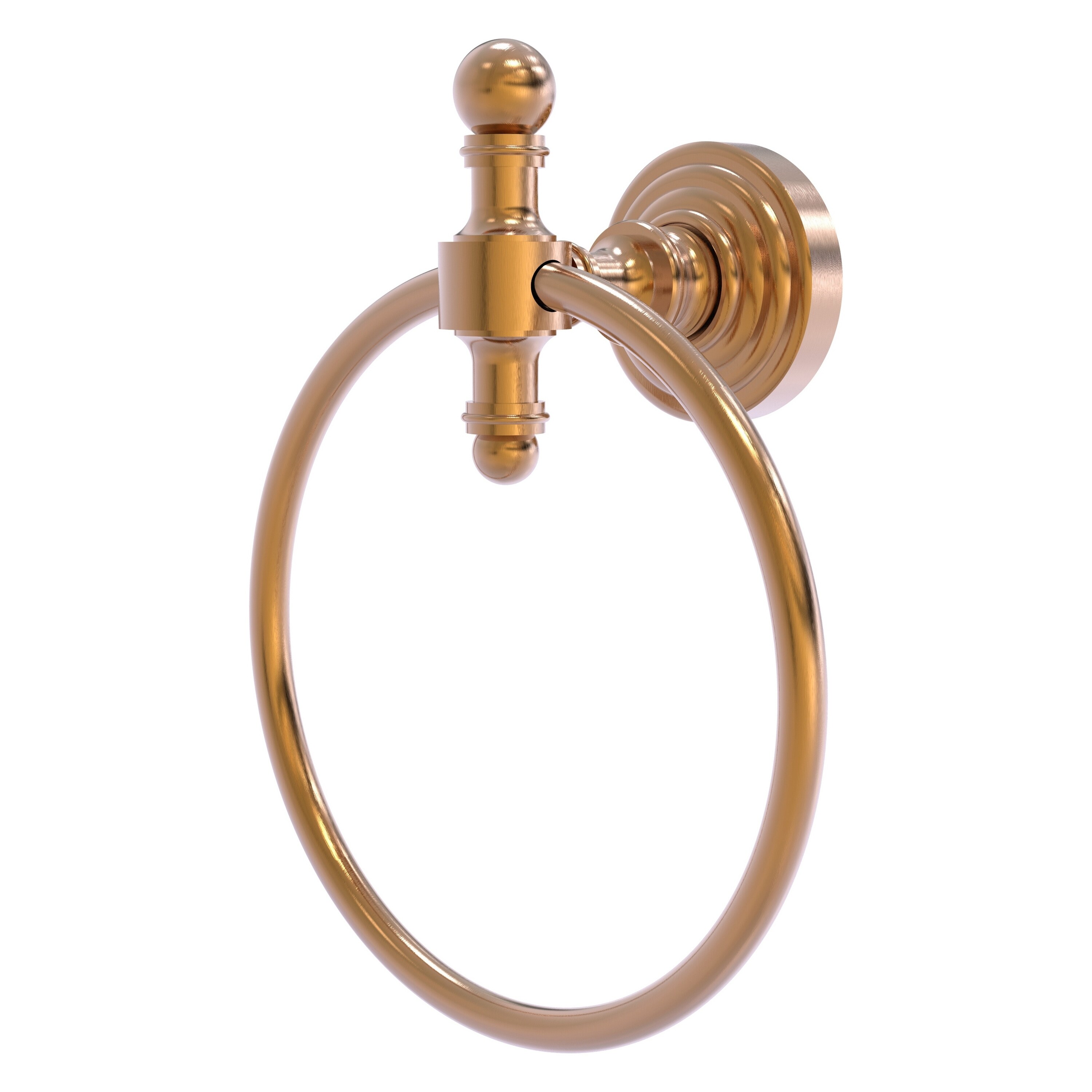 "Argolla para toalla de montaje en pared de bronce cepillado estilo Retro Wave de Allied Brass"