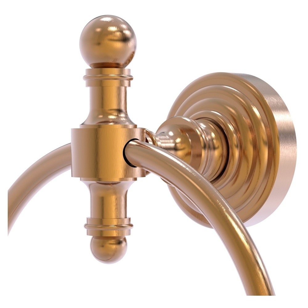 "Argolla para toalla de montaje en pared de bronce cepillado estilo Retro Wave de Allied Brass"