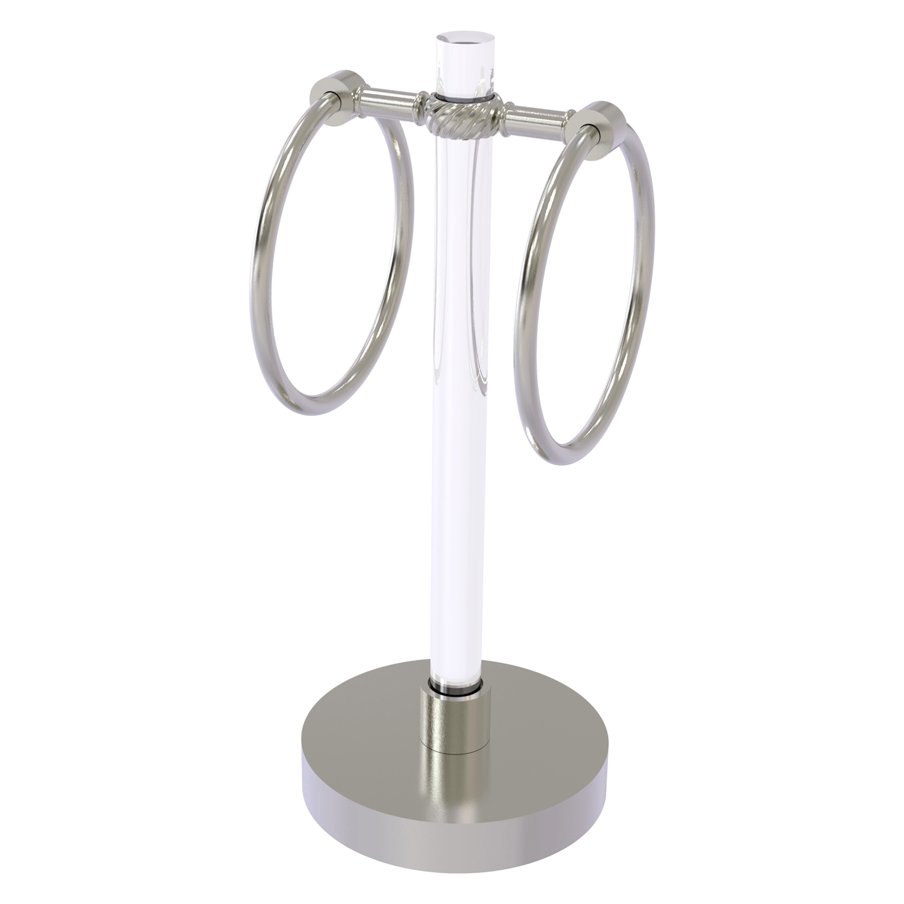 Aro sencillo para toalla de pie en níquel satinado Clearview de Allied Brass