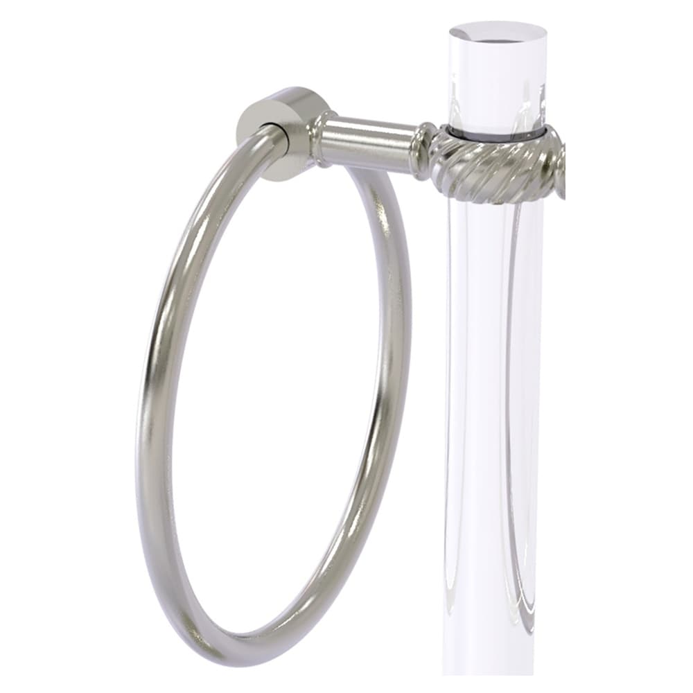 Aro sencillo para toalla de pie en níquel satinado Clearview de Allied Brass