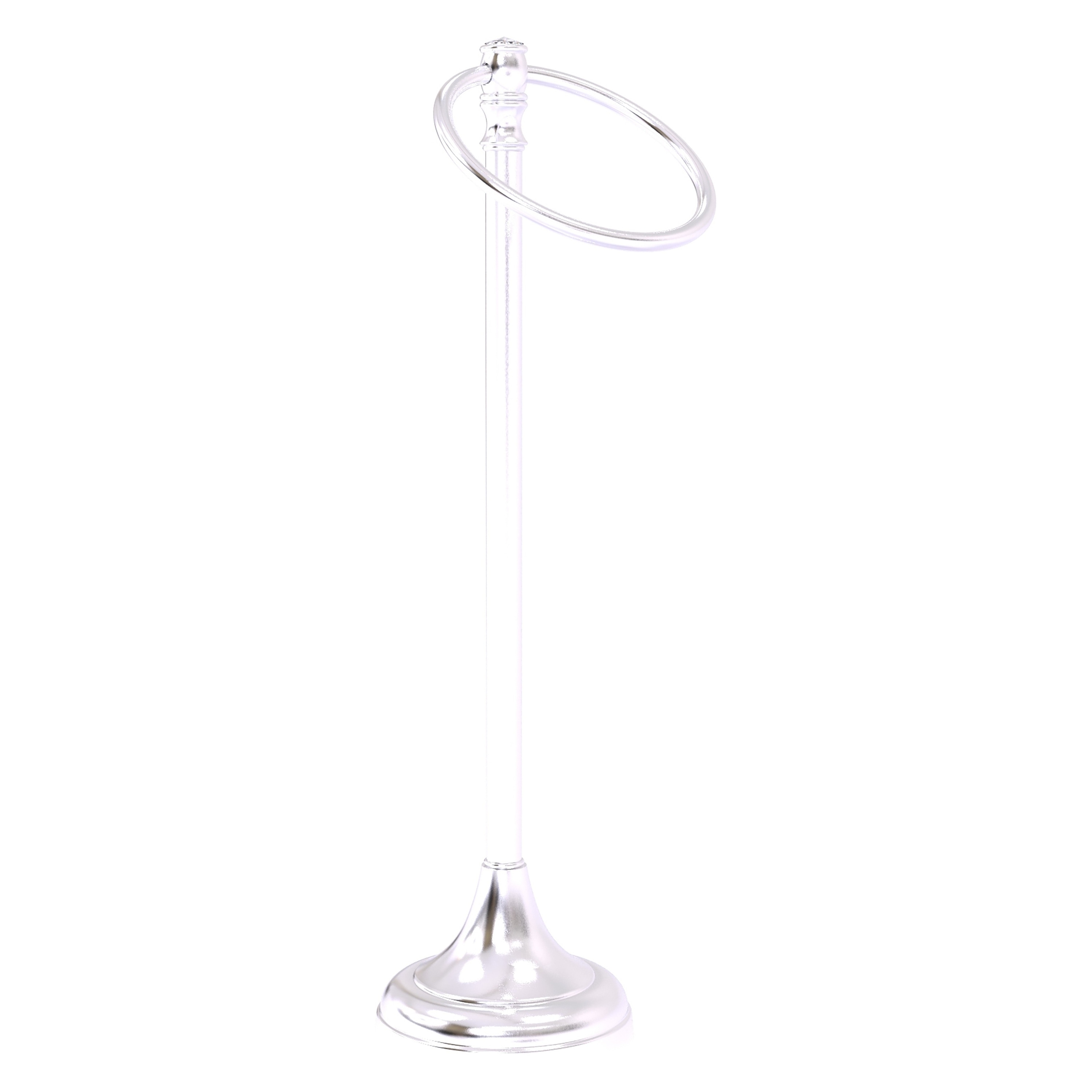 Argolla para toalla única de pie de latón cristal de Carolina en cromo satinado CC-54-SCH