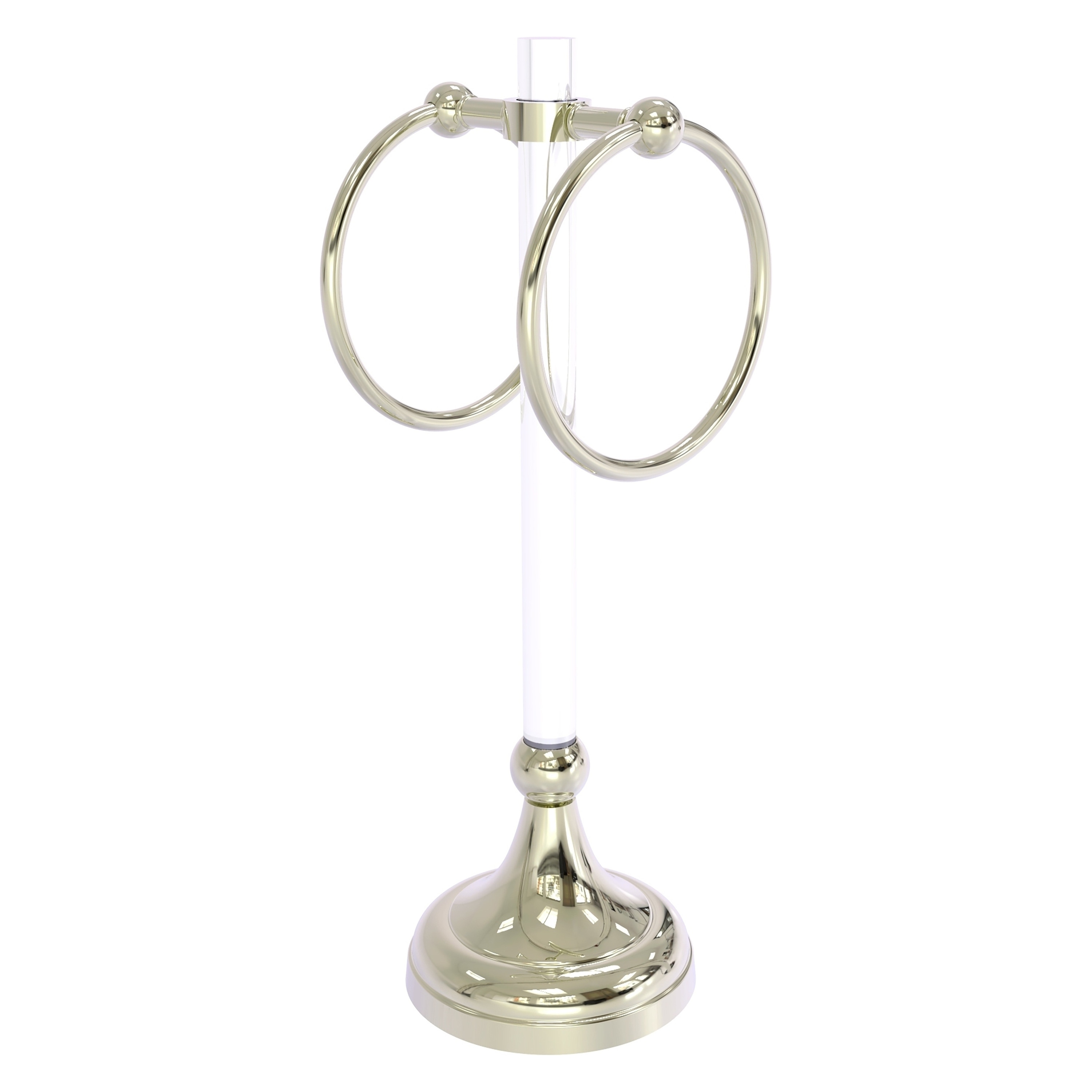 Argolla doble para toallas de pie en níquel pulido de Pacific Grove de Allied Brass PG-TRS-10-PNI.