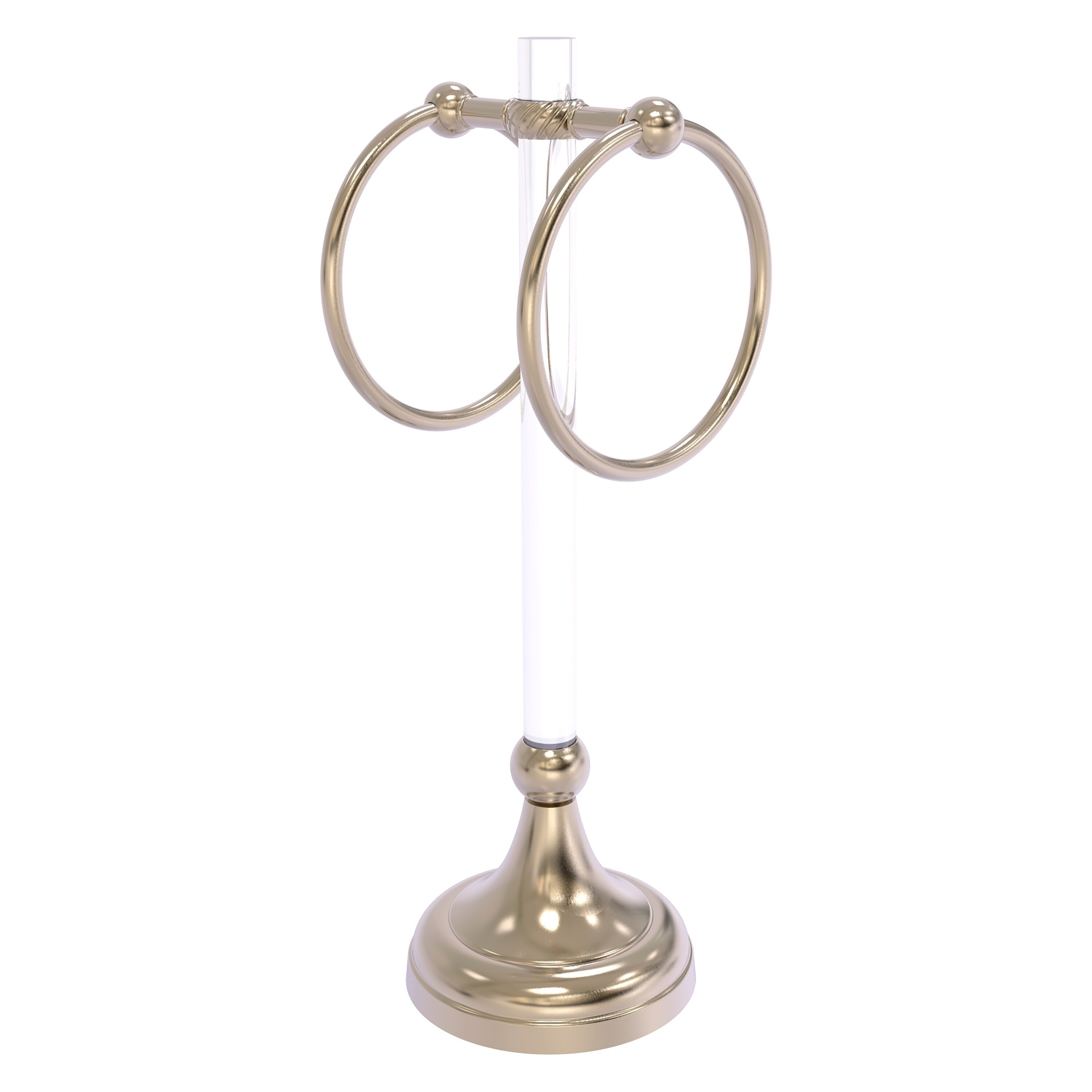 Aro Doble para Toallas de Pie en la Encimera de Latón Antiguo de Pacific Grove en Pewter - PG-TRST-10-PEW