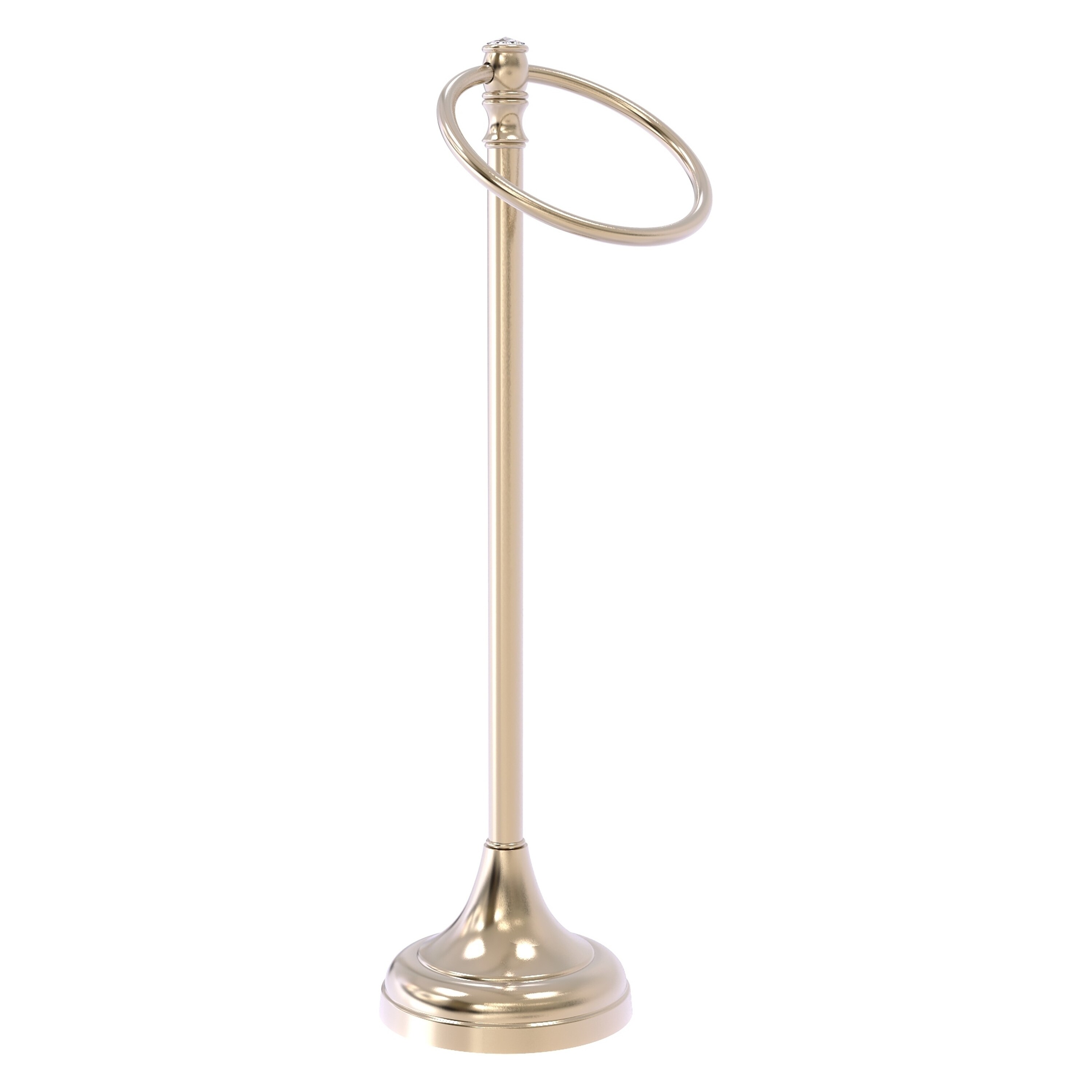Aro para toalla de pie en pewter antiguo con cristales - Allied Brass Carolina Crystal
