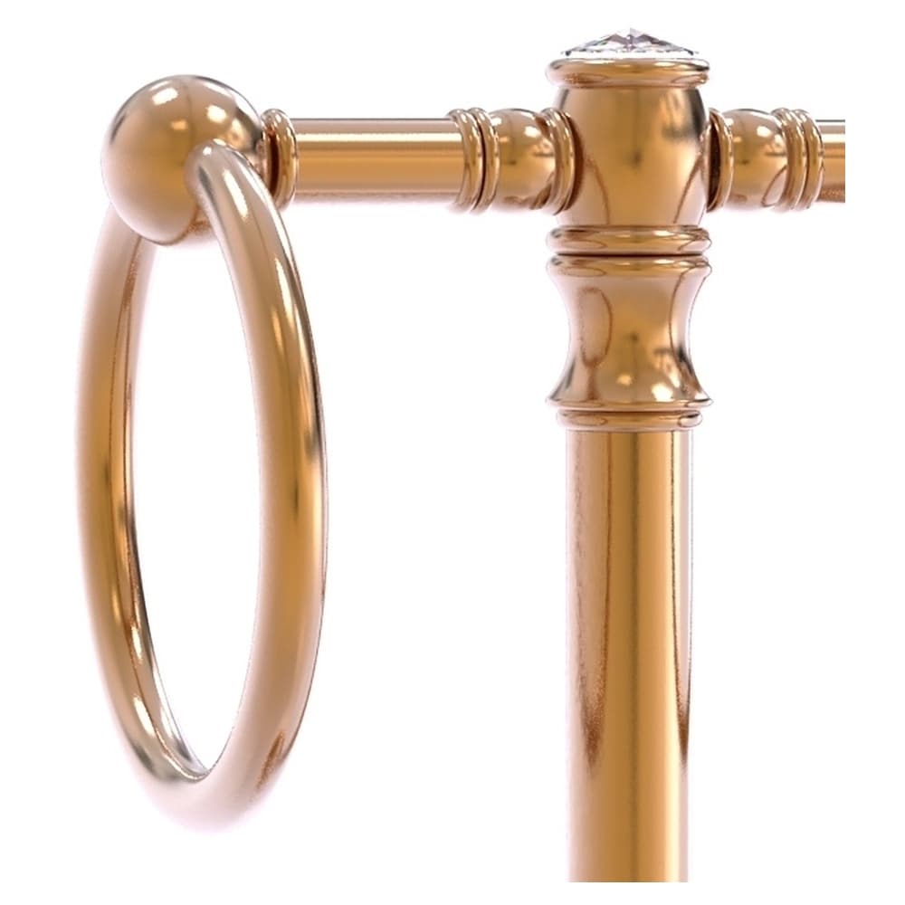 Argolla Doble de Toalla de Pie en Mostrador de Bronce Cepillado con Cristales Carolina de Allied Brass CC-53-BBR