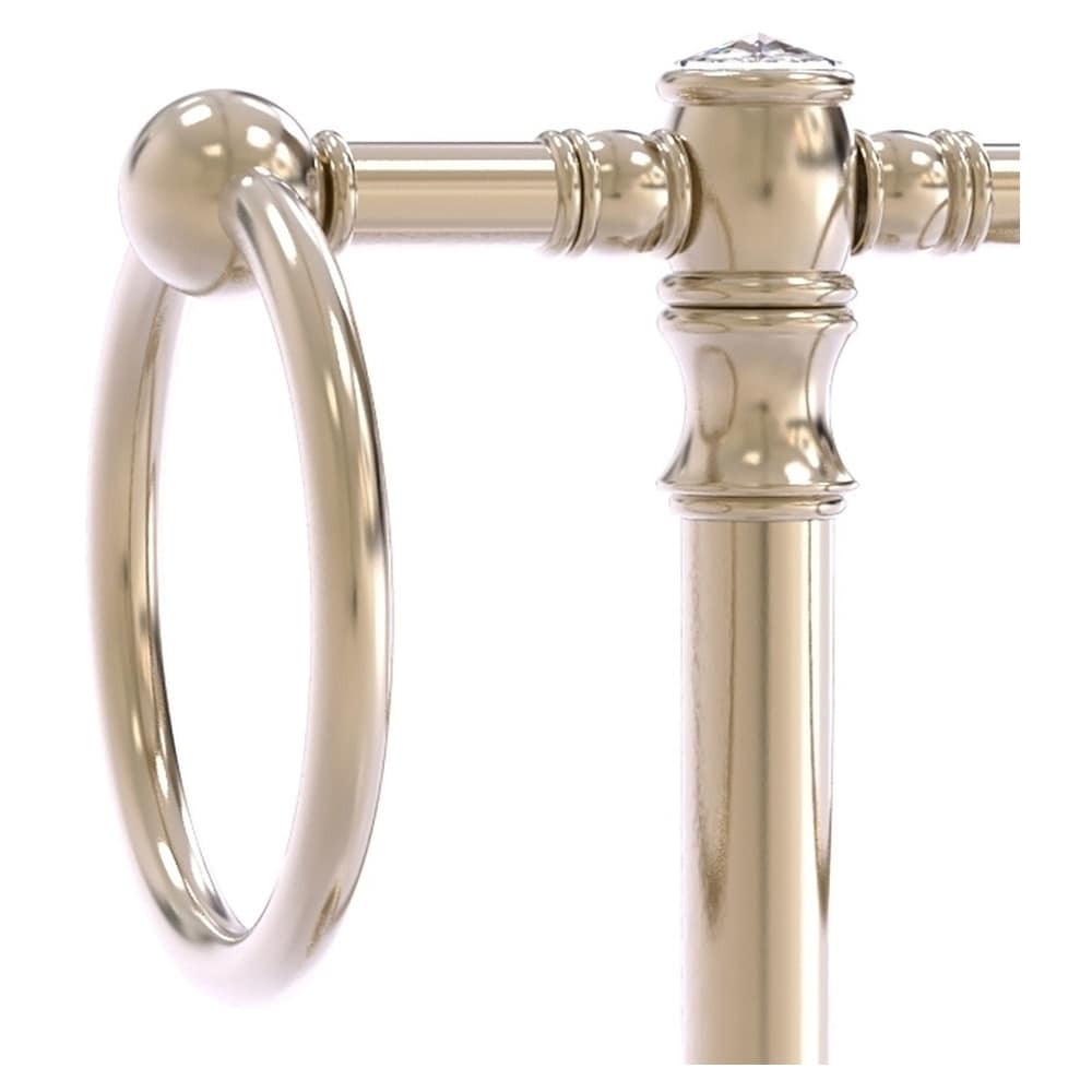 Porta Toallas Doble de Pie con Acabado de Aluminio Antiguo en Cristal Carolina - CC-53-PEW