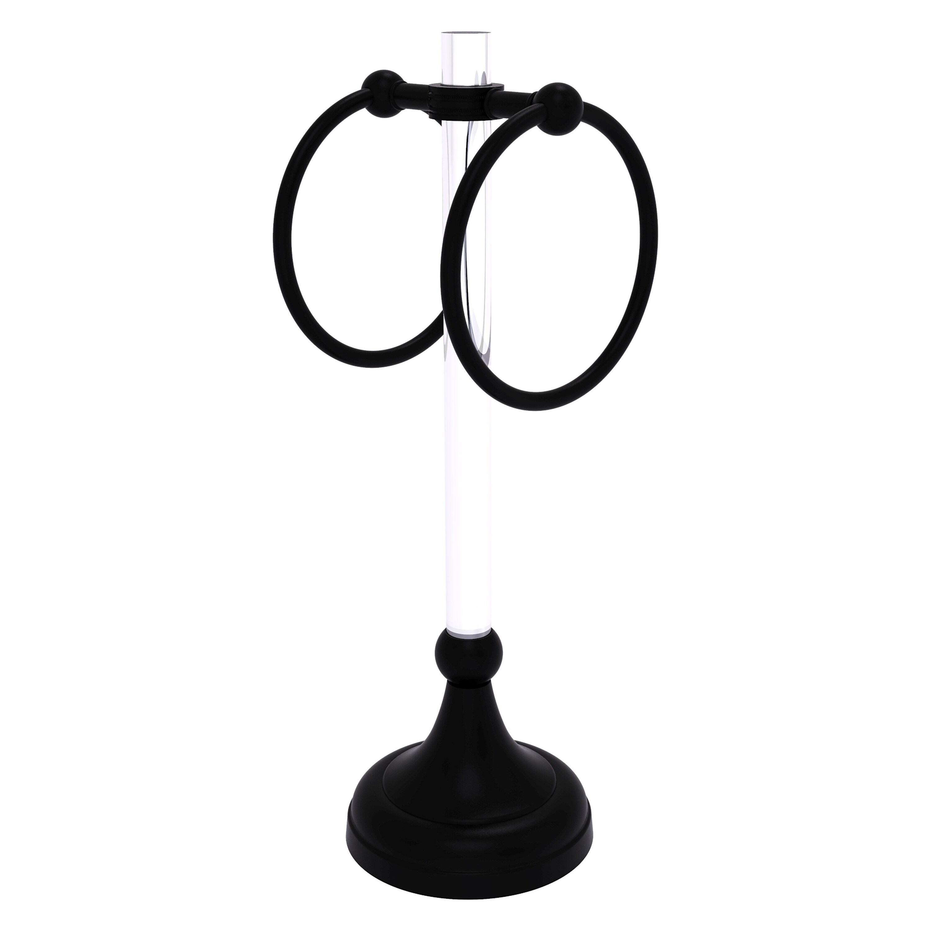 Aro Doble de Toalla de Pie en Color Negro Mate de Pacific Grove de Allied Brass