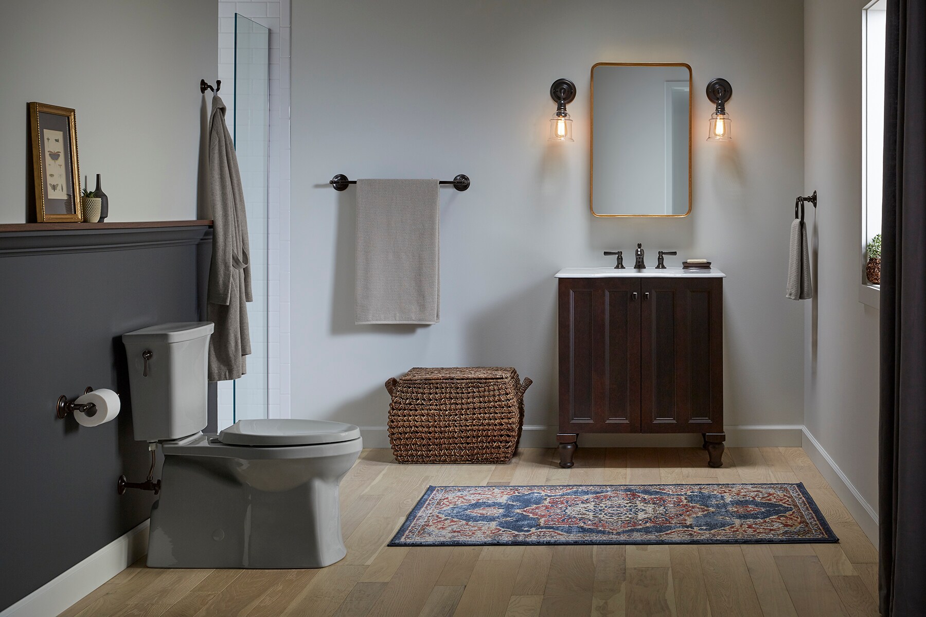 Argolla de Toalla Individual de Pared en Bronce Aceitado con Estilo Eclectico KOHLER K-26501-2BZ